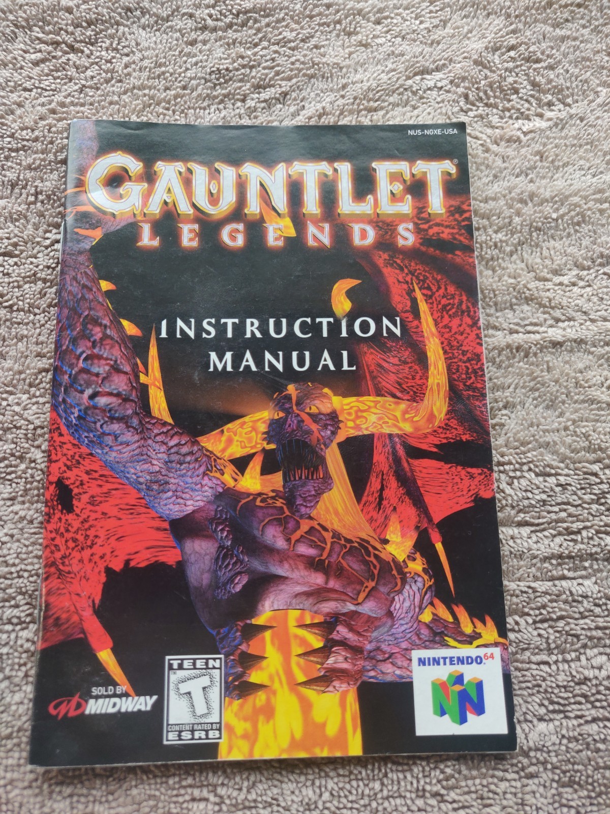Authentic Original N64 „Gauntlet Legends“ Game Manual Lot Working Nintendo 64