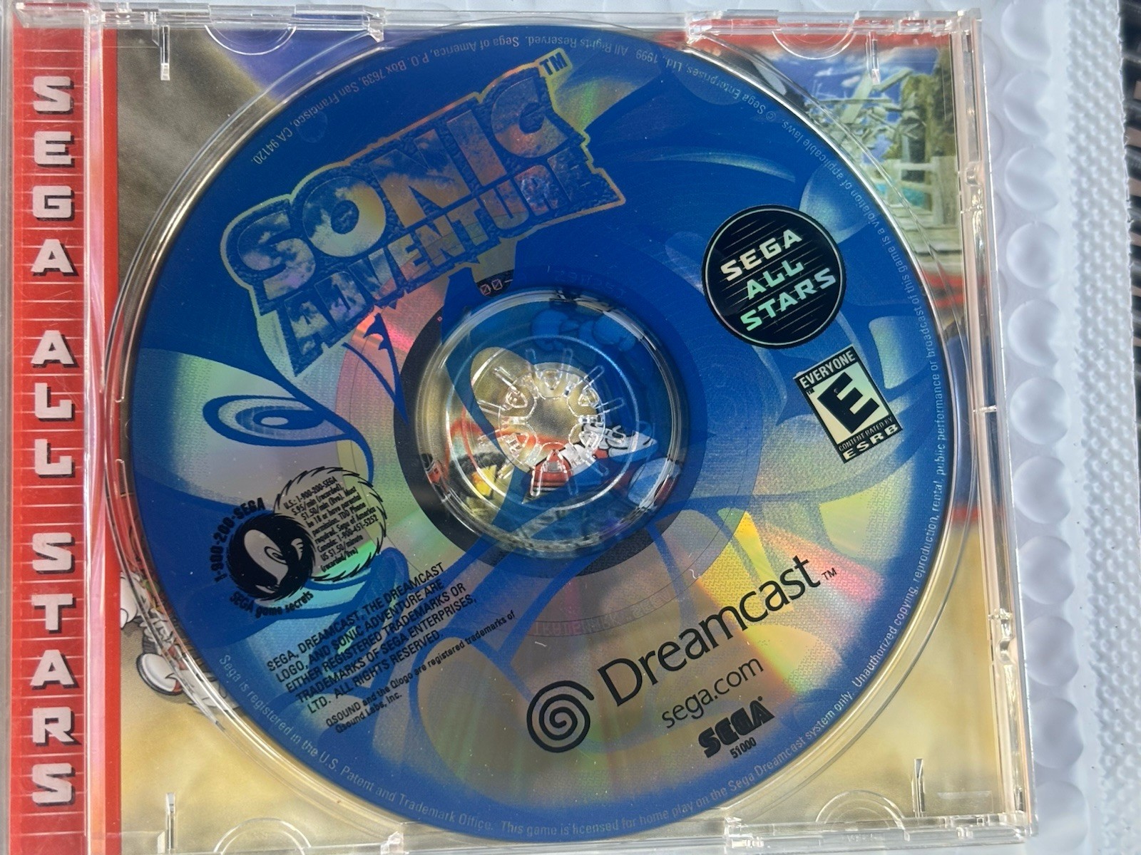 Sonic Adventure (Sega Dreamcast DISK ONLY Untested A lot Of Wear