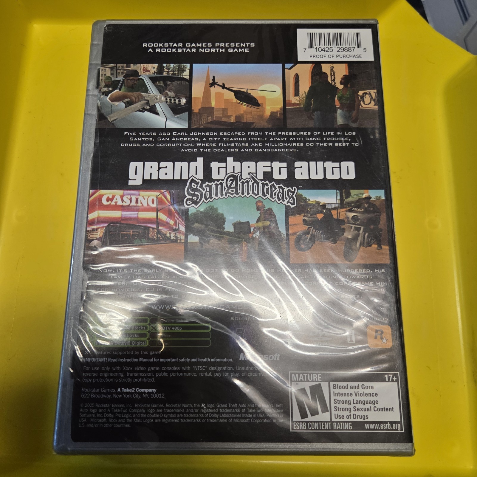 Grand Theft Auto: San Andreas Microsoft Xbox Platinum Hits – Brand New – Sealed