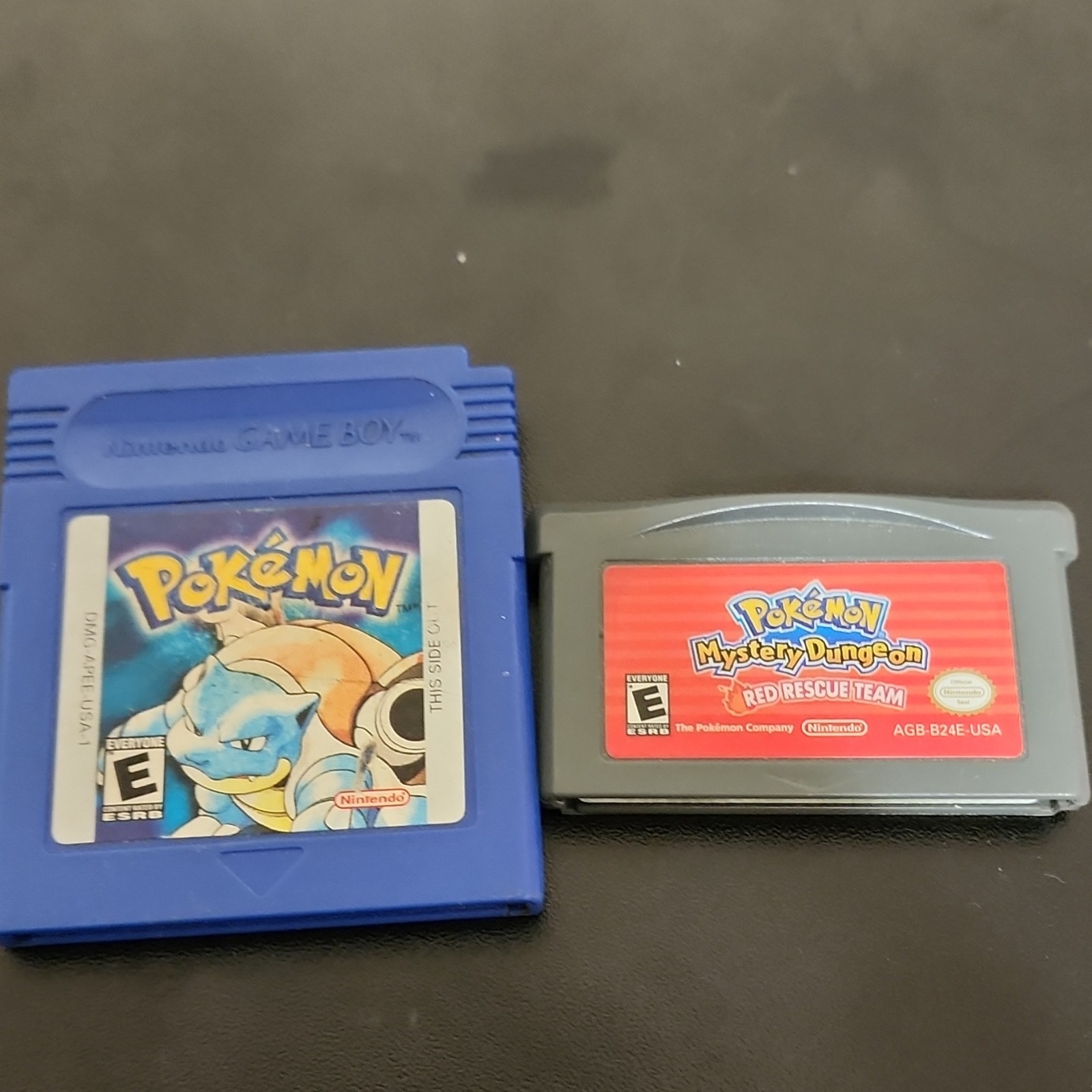 Nintendo Pokemon Blue Version (GB) + Mystery Dungeon Red Rescue Team (GBA)