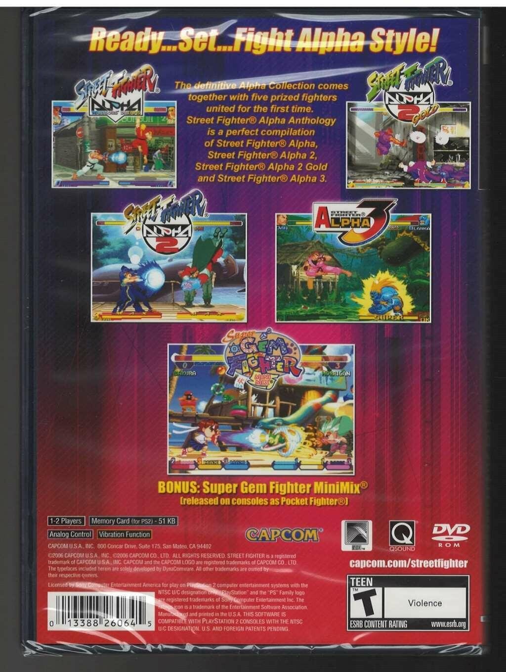 Street Fighter Alpha Anthology PS2 (Brand New Factory Sealed US Version) Playsta