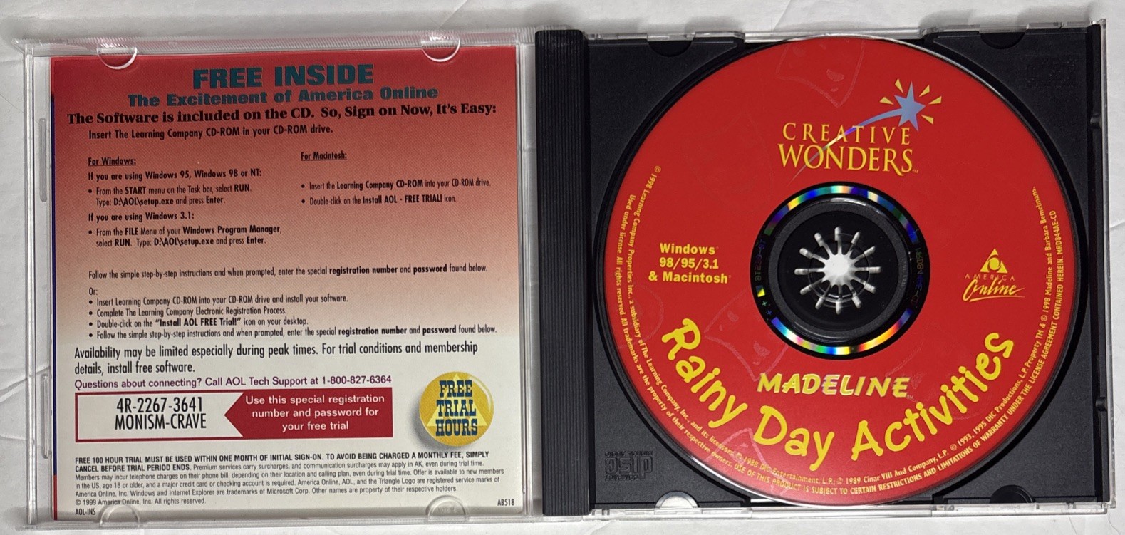 Madeline Rainy Day Activities Computer PC Game ROM—SHIPS IN 24 HOURS—