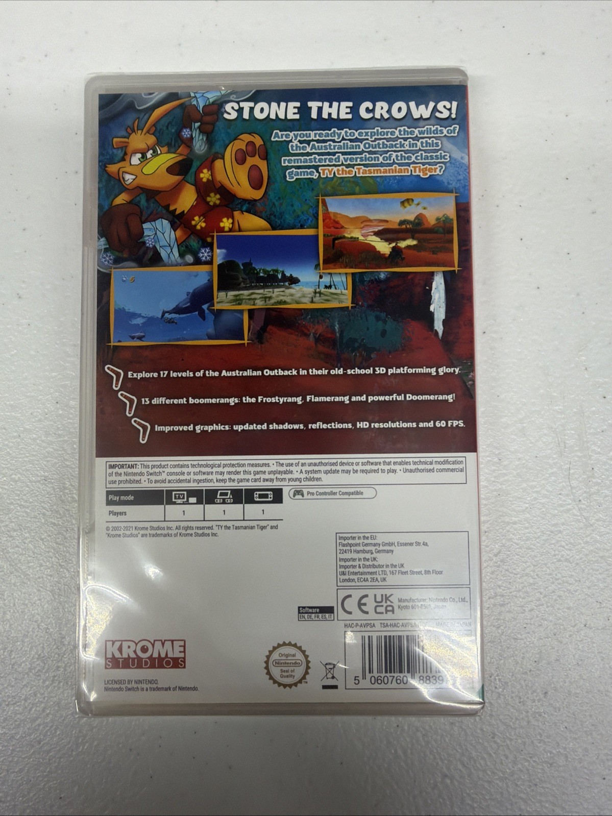 Ty the Tasmanian Tiger HD Nintendo Switch 2021 New Sealed