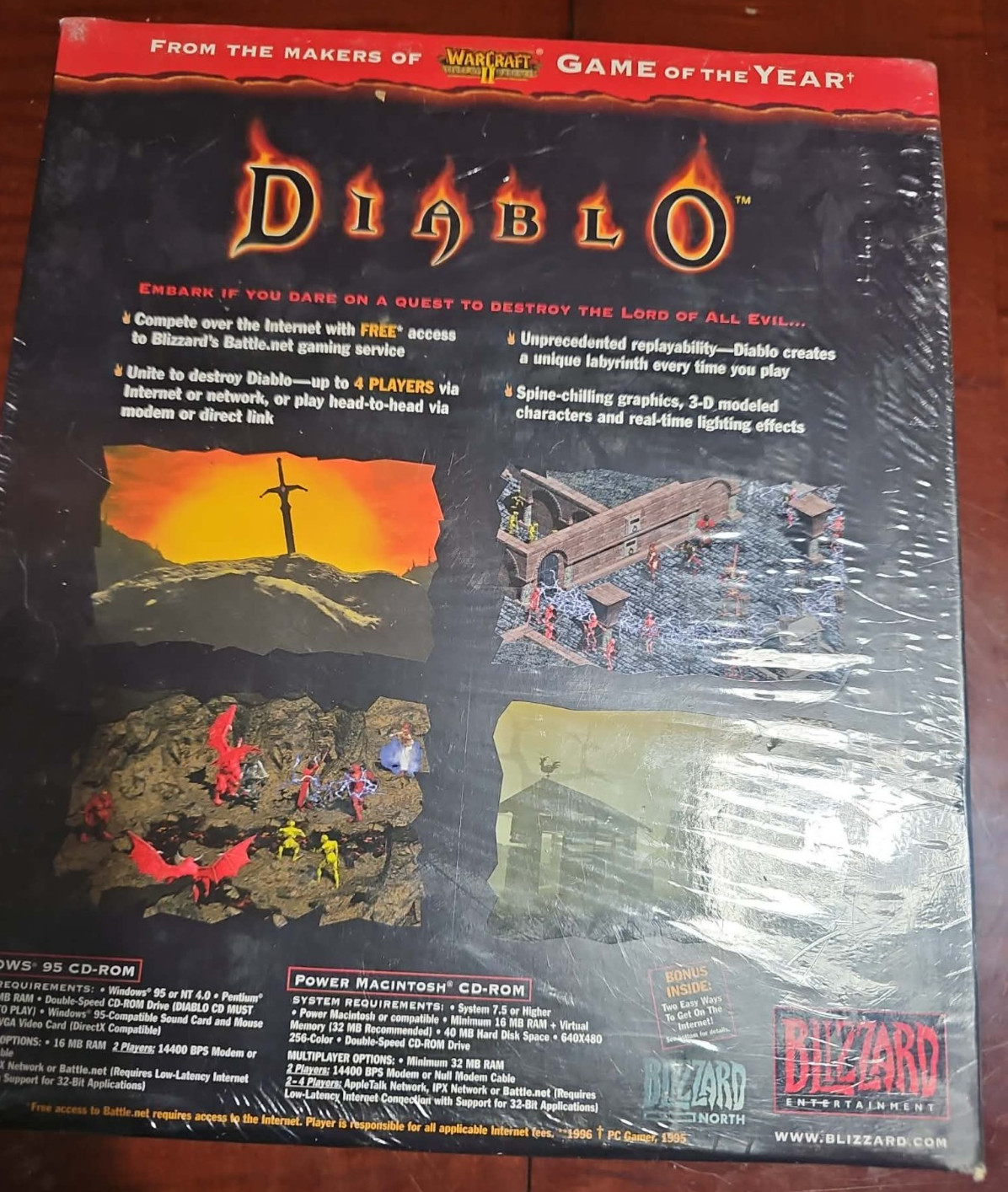 DIABLO (PC, 1996) includes Strategy Guide Bundle Factory Sealed NEW – READ