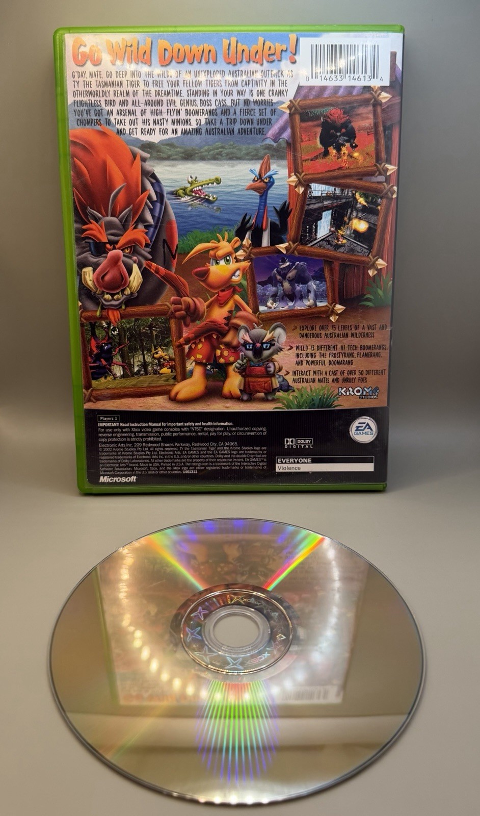 Ty the Tasmanian Tiger (Microsoft Xbox, 2002) CIB Complete