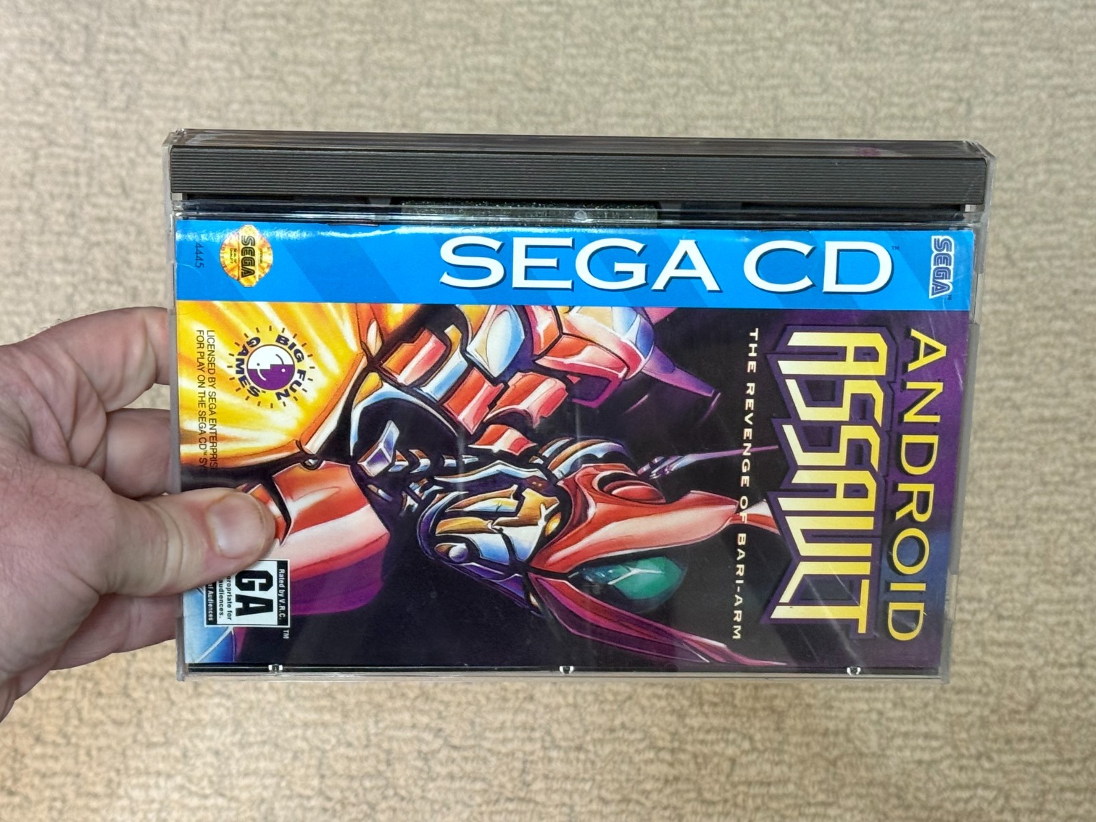 Android Assault & Registration Card – Complete Sega CD Game CIB – Authentic