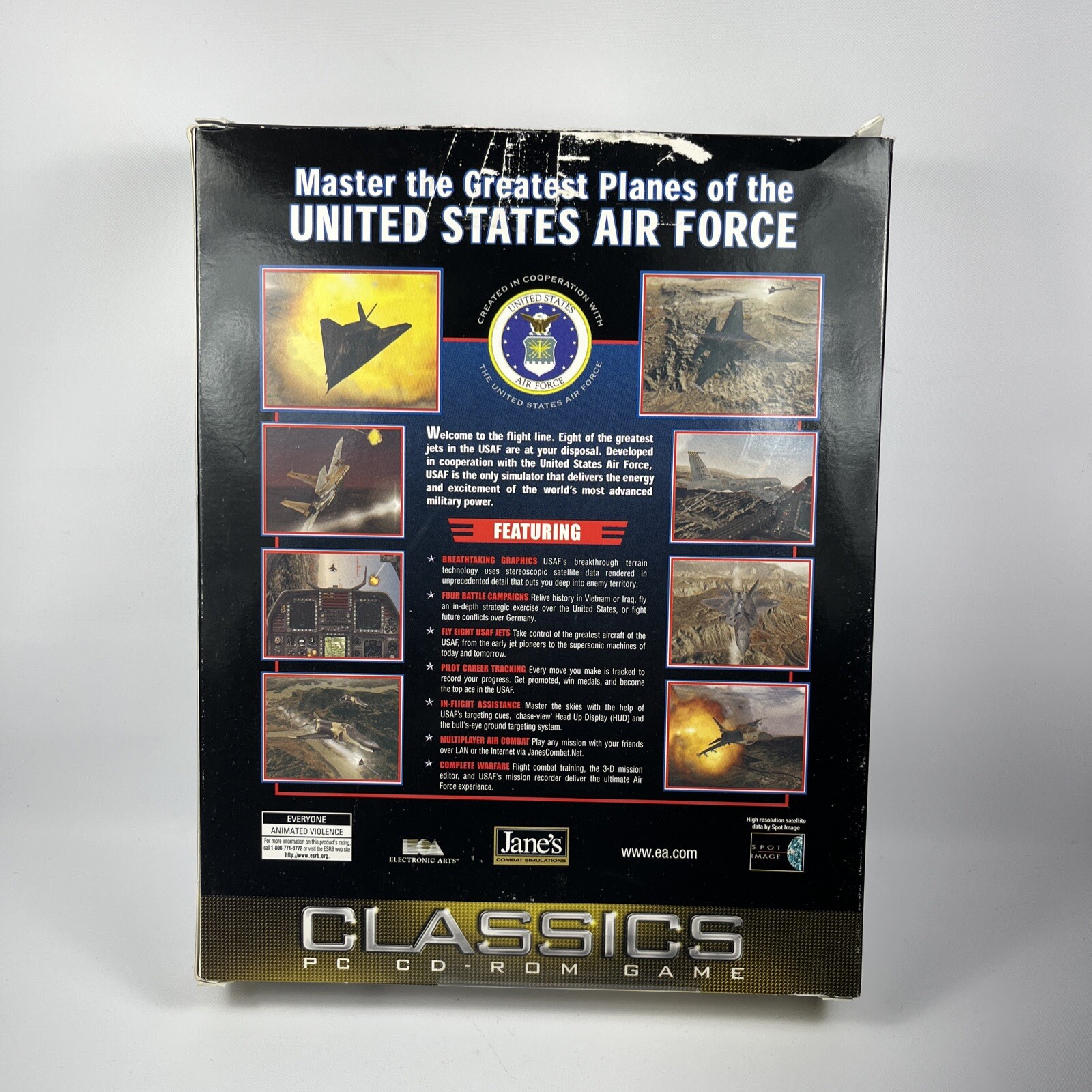 Jane’s Combat Flight Simulator USAF United States Air Force PC 1999 Big Box