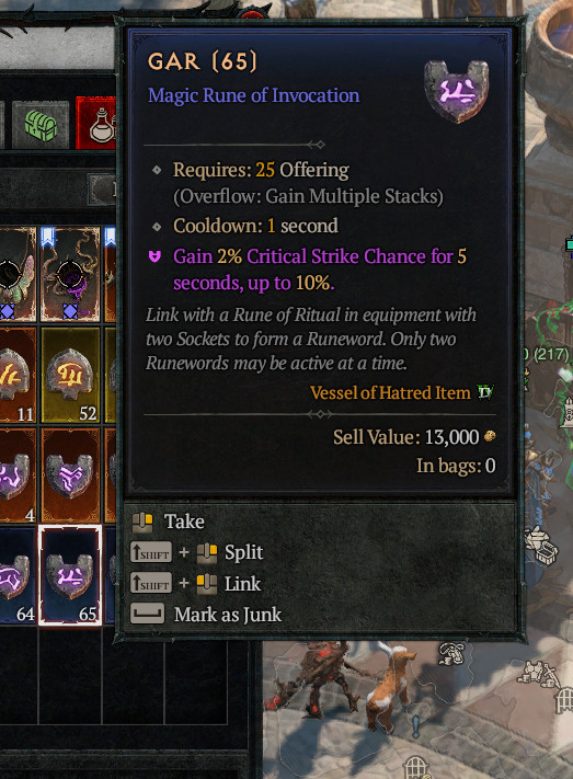 GAR Rune – Softcore – Seasonal Or Eternal – Vessel of Hatred 🔥DIABLO 4 –