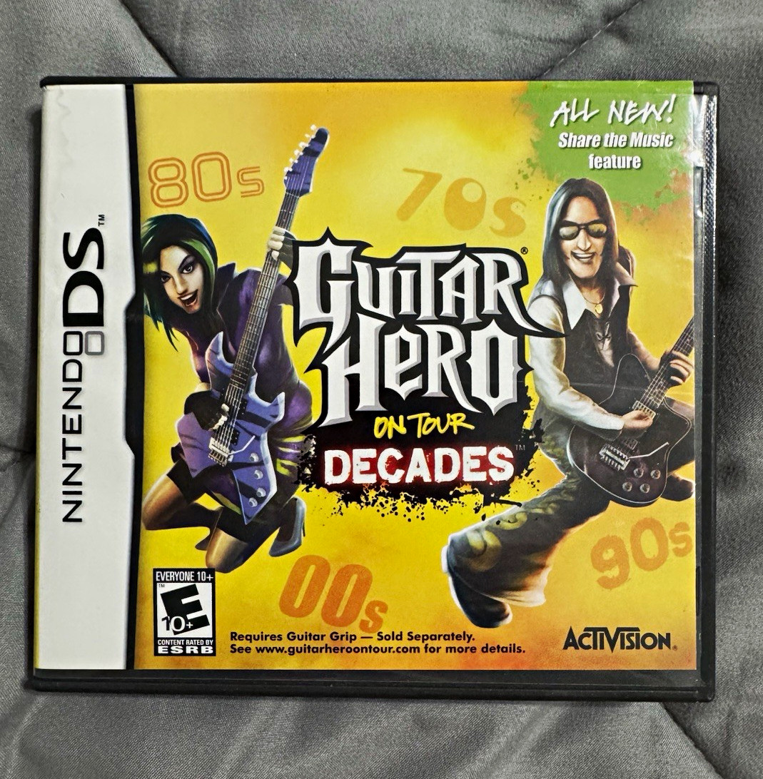 Activision Guitar Hero: On Tour Decades Nintendo DS E10+ Manual Multiplayer