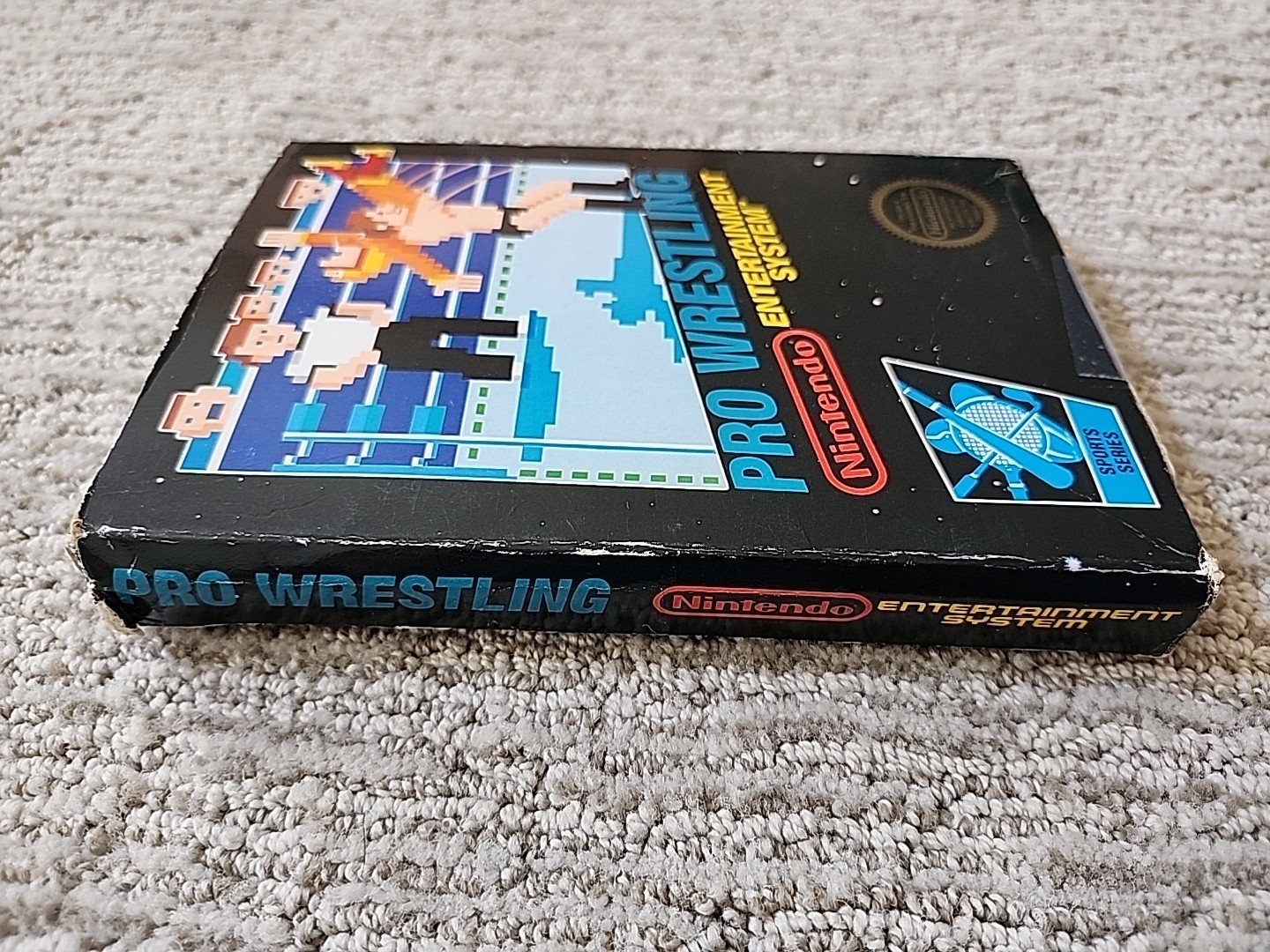Pro Wrestling Nintendo NES With Black Box Rev A Authentic