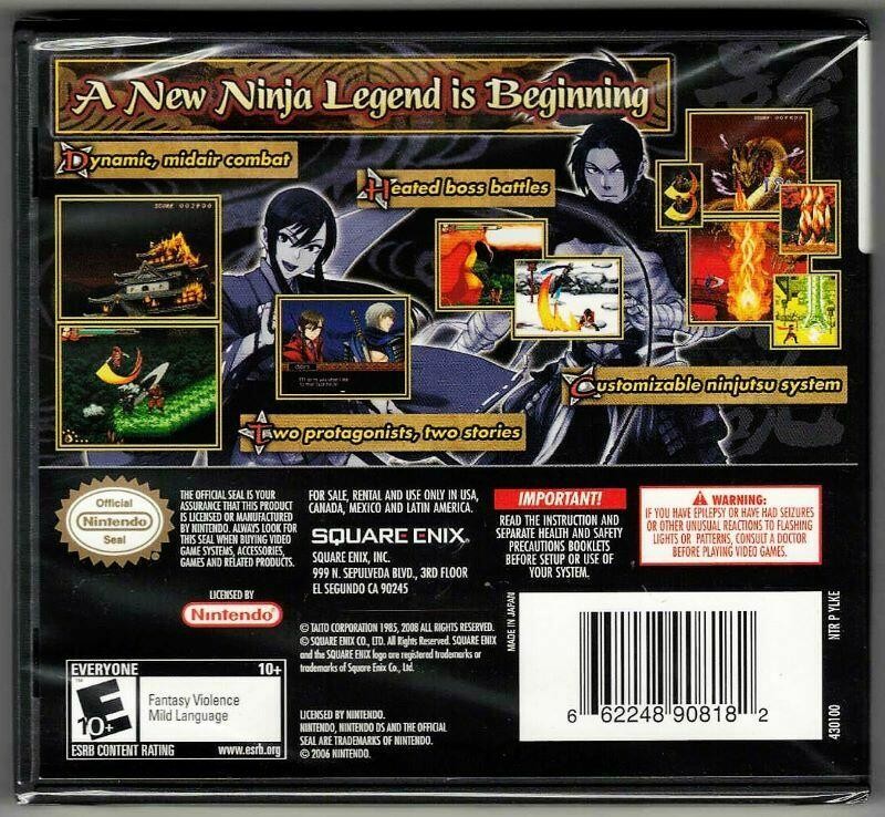 Legend of Kage 2 NDS (Brand New Factory Sealed US Version) Nintendo DS