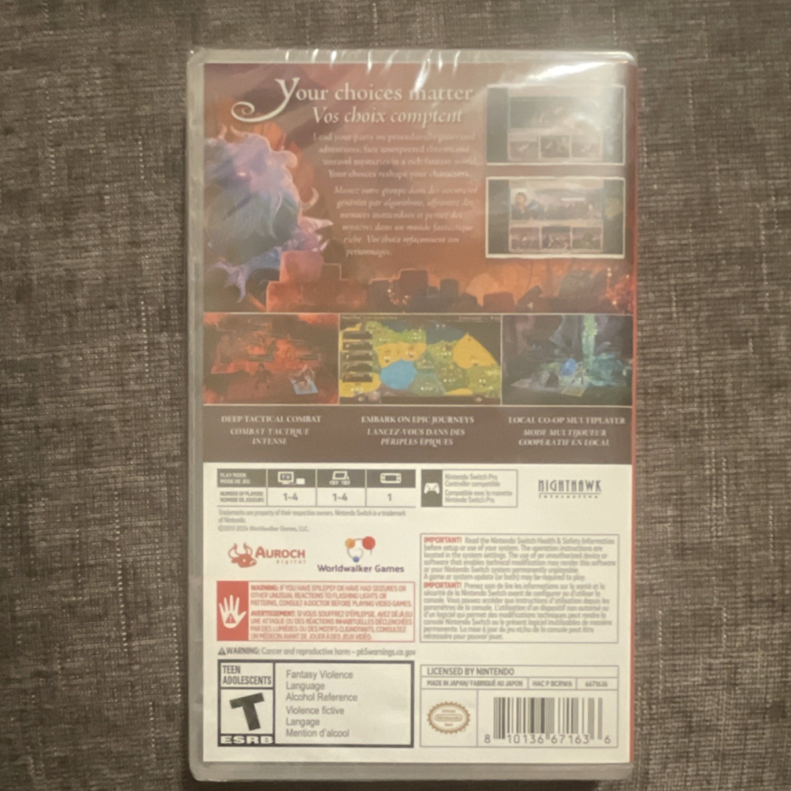 Nighthawk Wildermyth Nintendo Switch Fantasy T-Teen Local Co-Op Manual Included