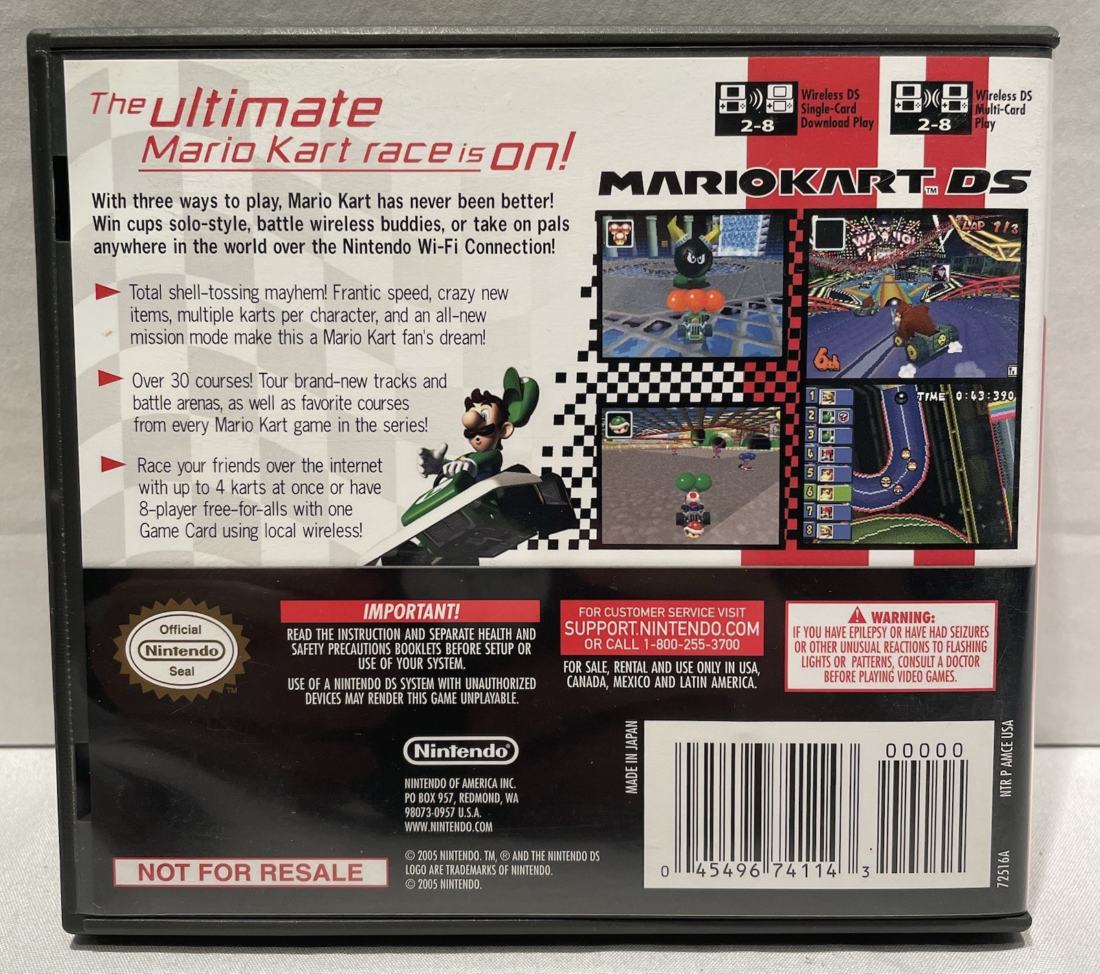 Mario Kart DS Nintendo DS Complete In Case Tested Authentic with Manual