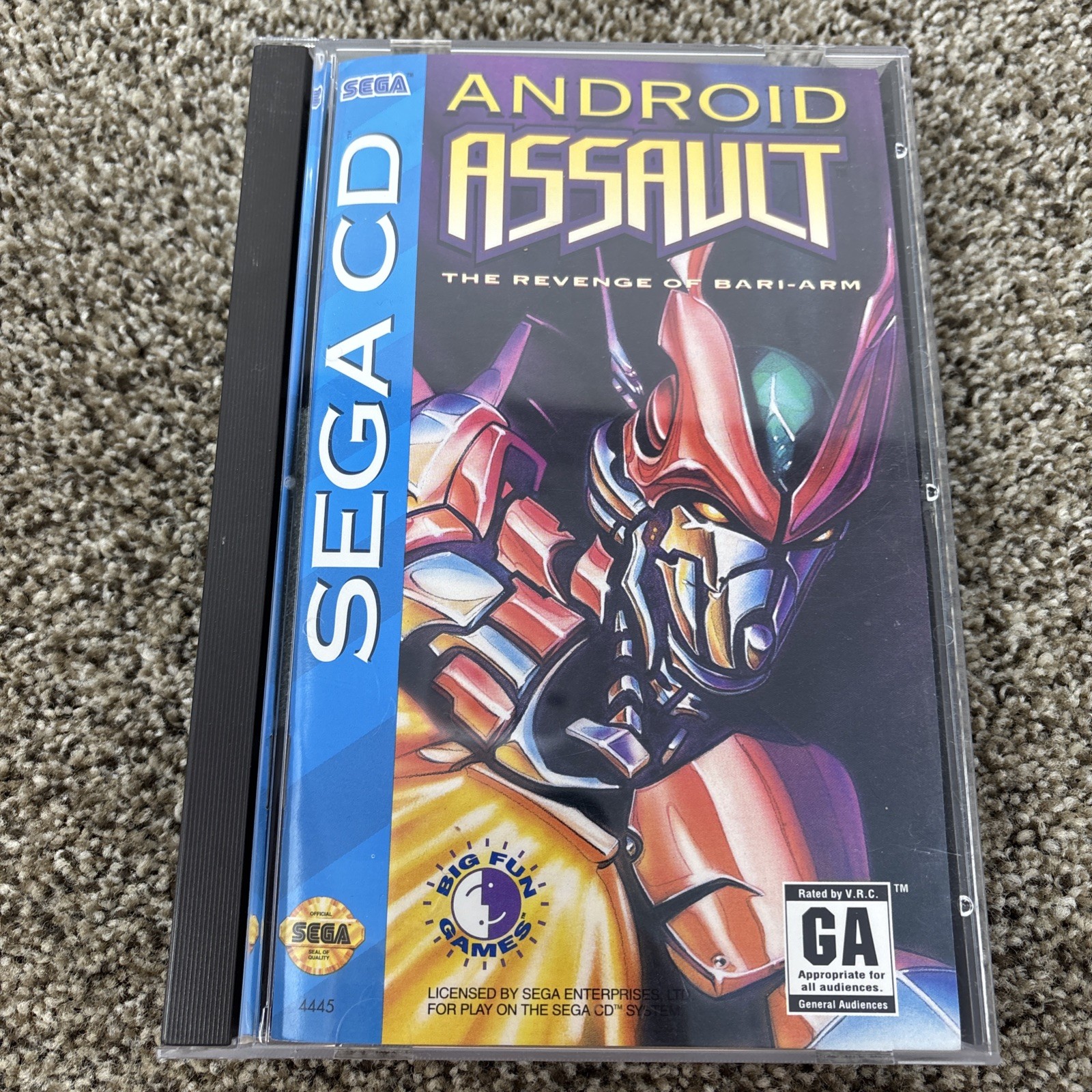 Android Assault: The Revenge of Bari-Arm (Sega CD) Complete w/ REG, SUPER Mint!
