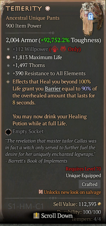 🔥 Diablo 4 Season 14 🔥 Temerity 1 / 4 GA