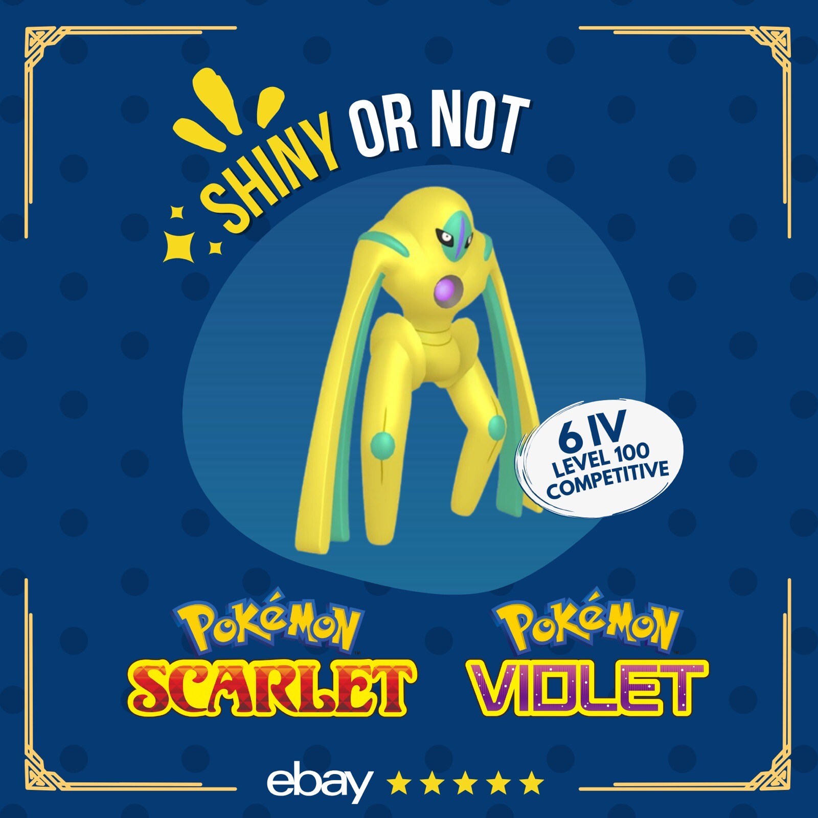 Deoxys Defense Shiny or Non ✨ 6 IV Competitive Custom OT Pokémon Scarlet Violet