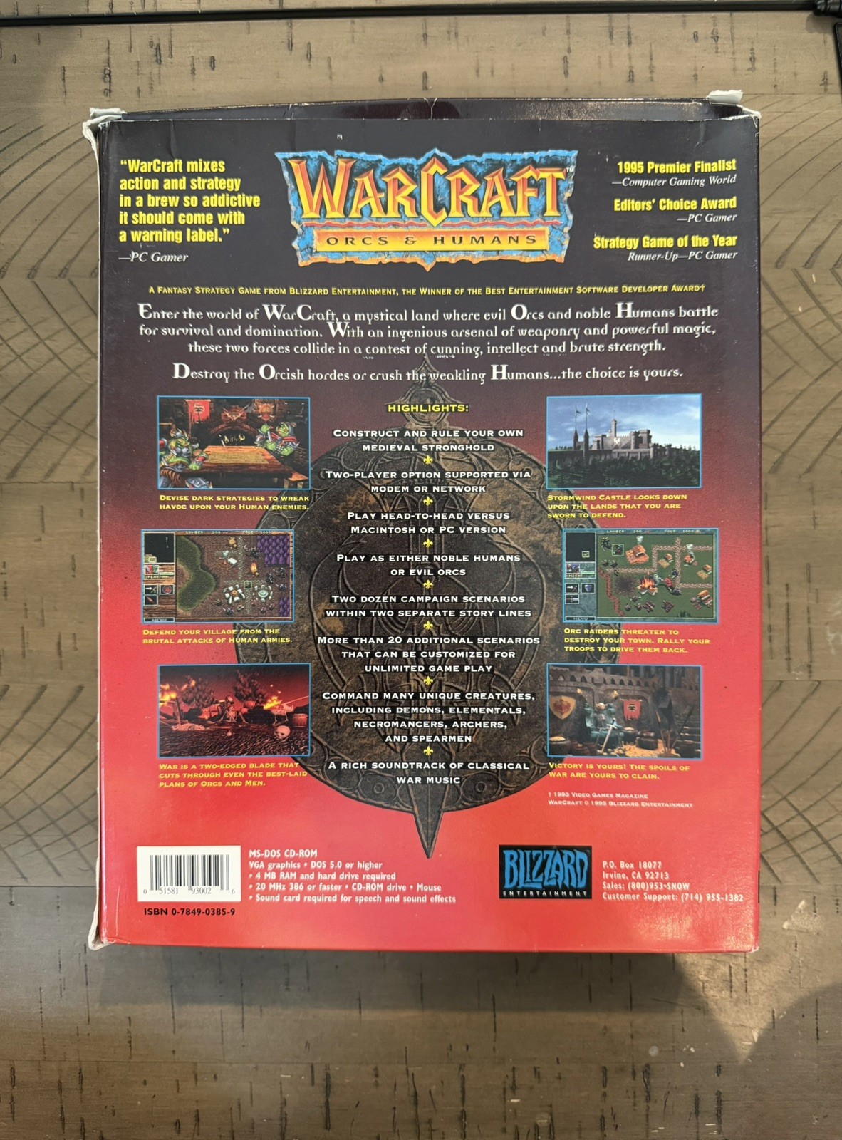 WarCraft: Orcs & Humans & WarCraft II 2: Battle.net Edition Big Box (PC, 1994)
