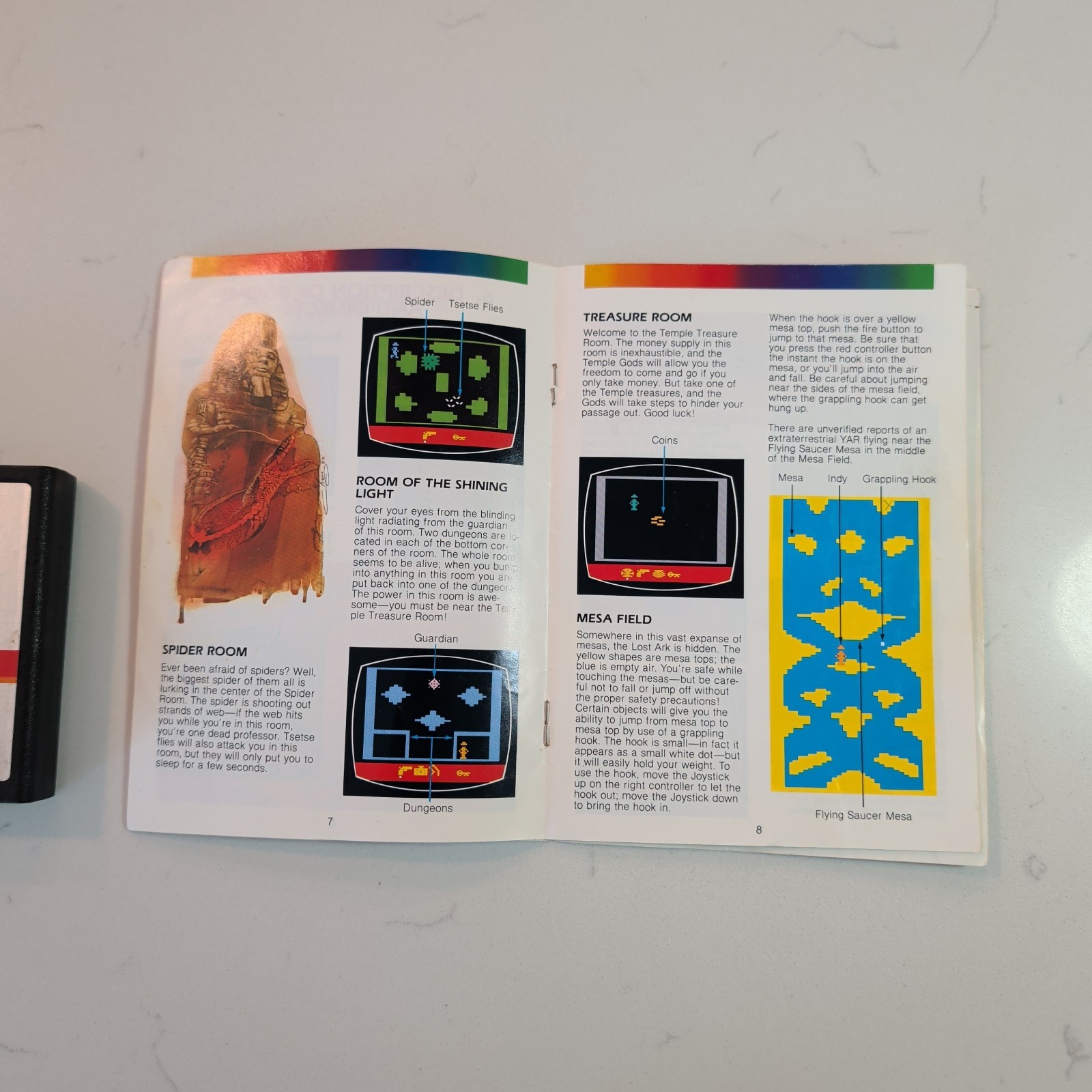 Raiders of the Lost Ark (Atari 2600, 1982) W/ Manual – Cleaned, Tested & Working