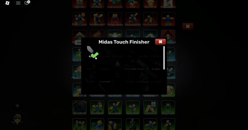 Roblox PC Digital In-Game Items: Diamond Wrap & Midas Touch Finisher