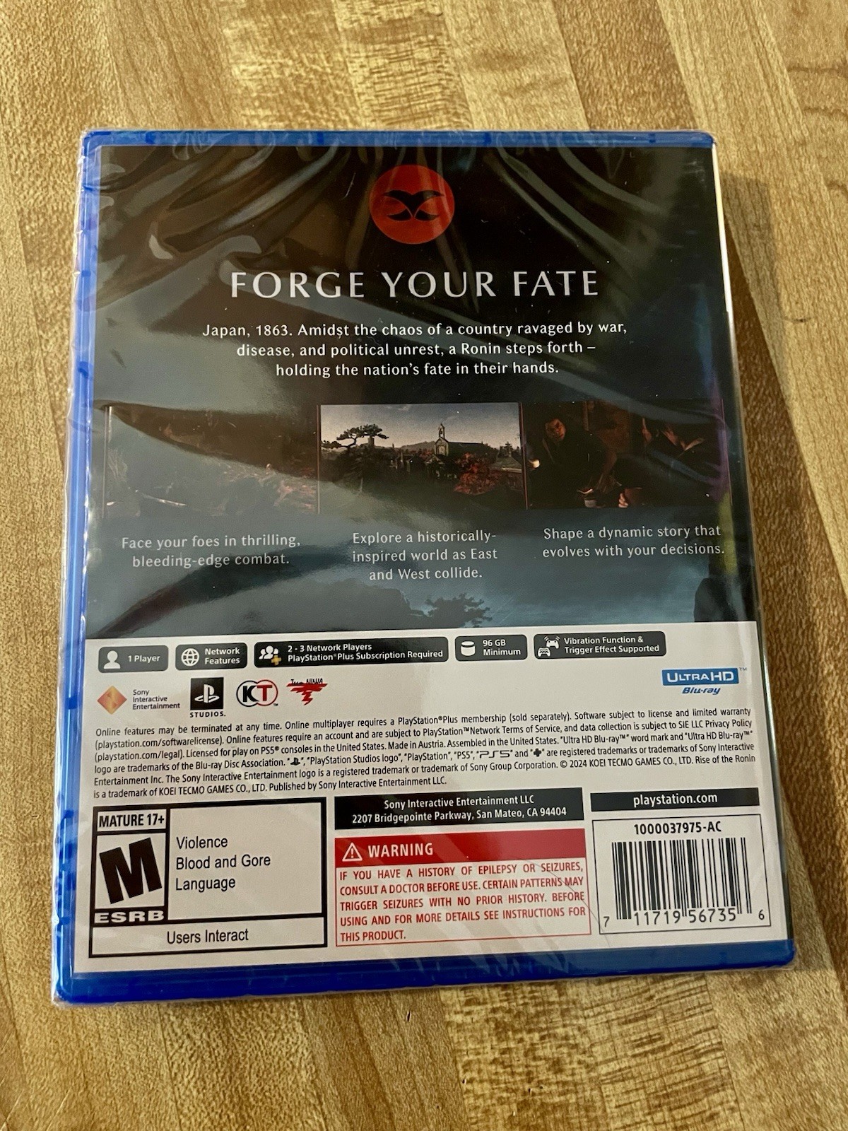 NEW/SEALED Rise of the Ronin – Sony PlayStation 5 PS5