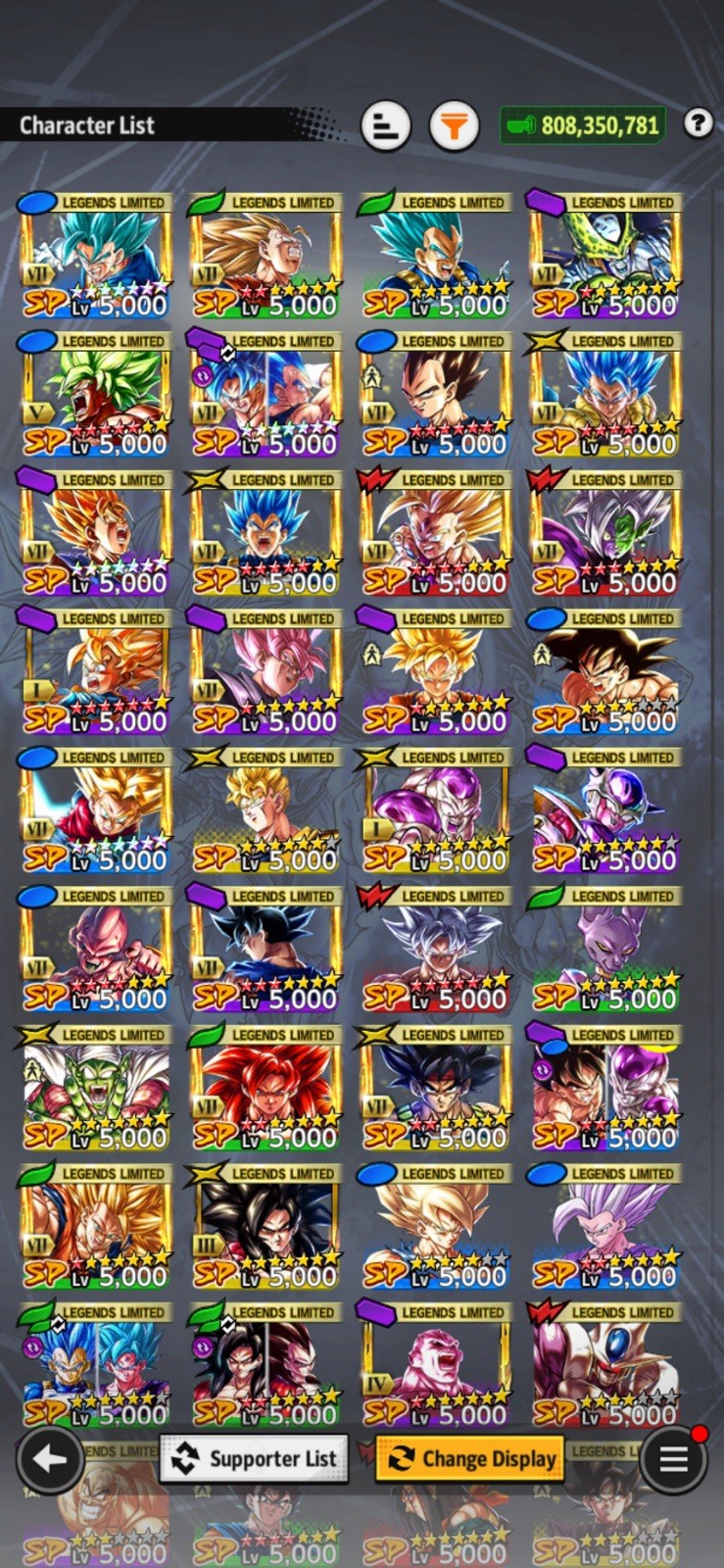 Dragon Ball Legends Endgame Account || New LR Units || Meta PVP Teams ||