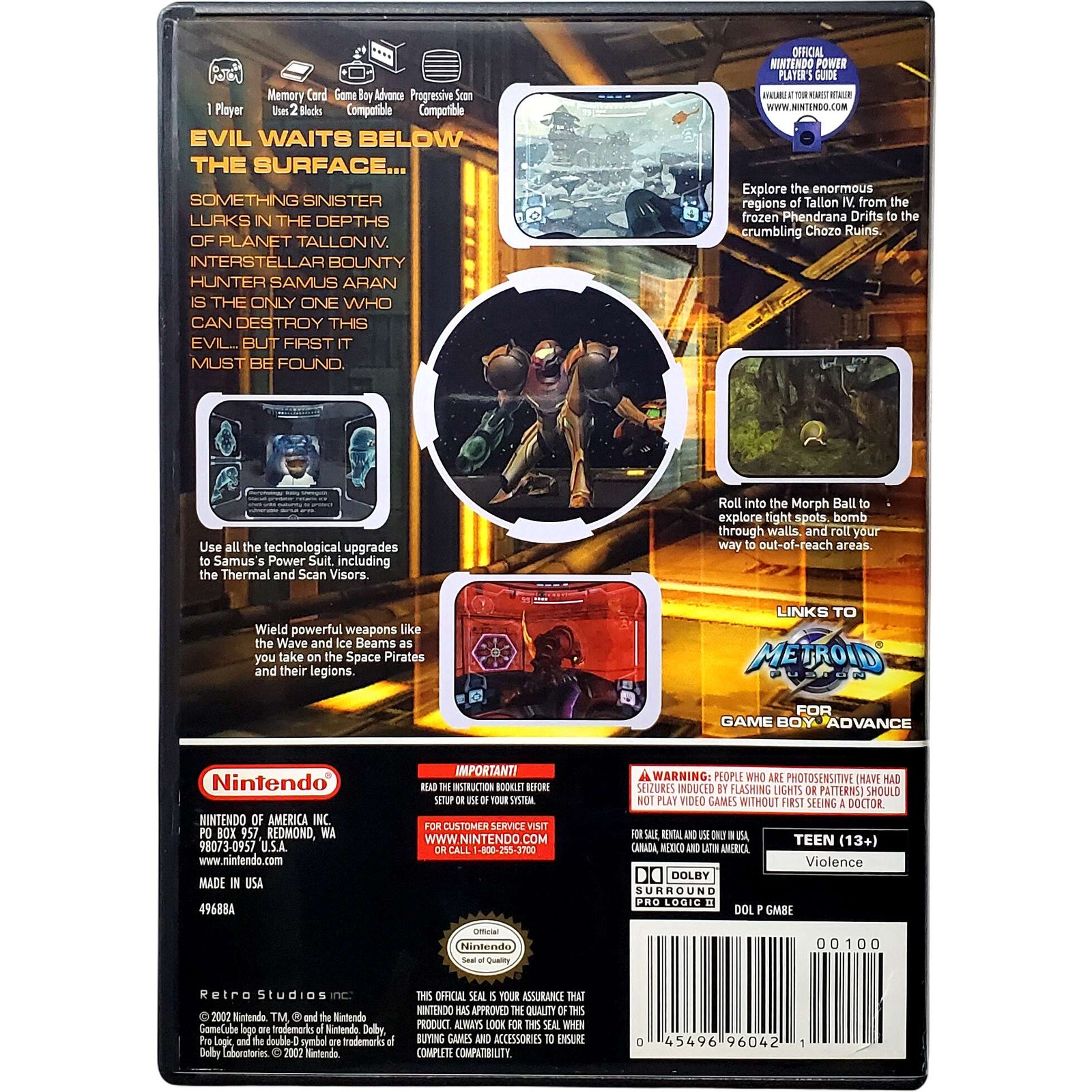 Metroid Prime – Nintendo Gamecube Pristine Tested Authentic 180 Day Guarantee
