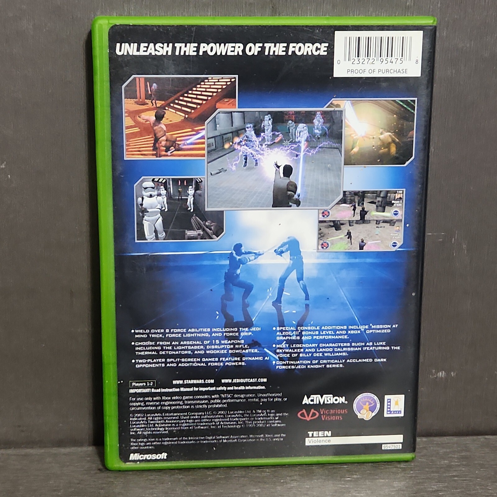 Star Wars Jedi Knight II 2 Outcast XBOX Video Game