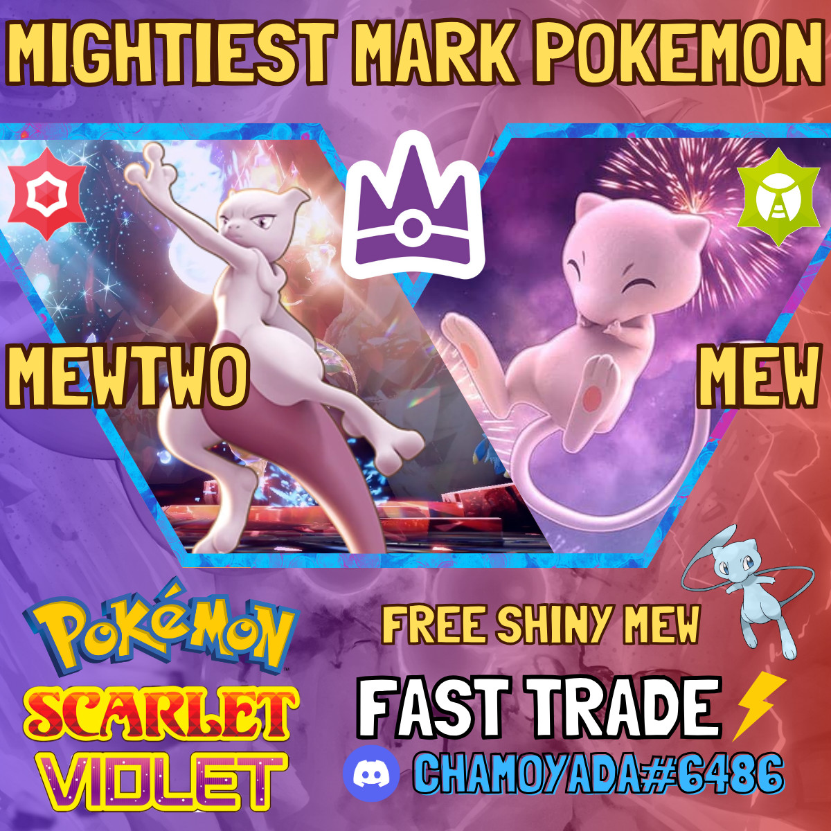 MIGHTIEST MARK MEWTWO & MEW ⚡ FREE MEW SHINY ✨ ⚡ POKEMON SCARLET VIOLET ⚡ EVENT