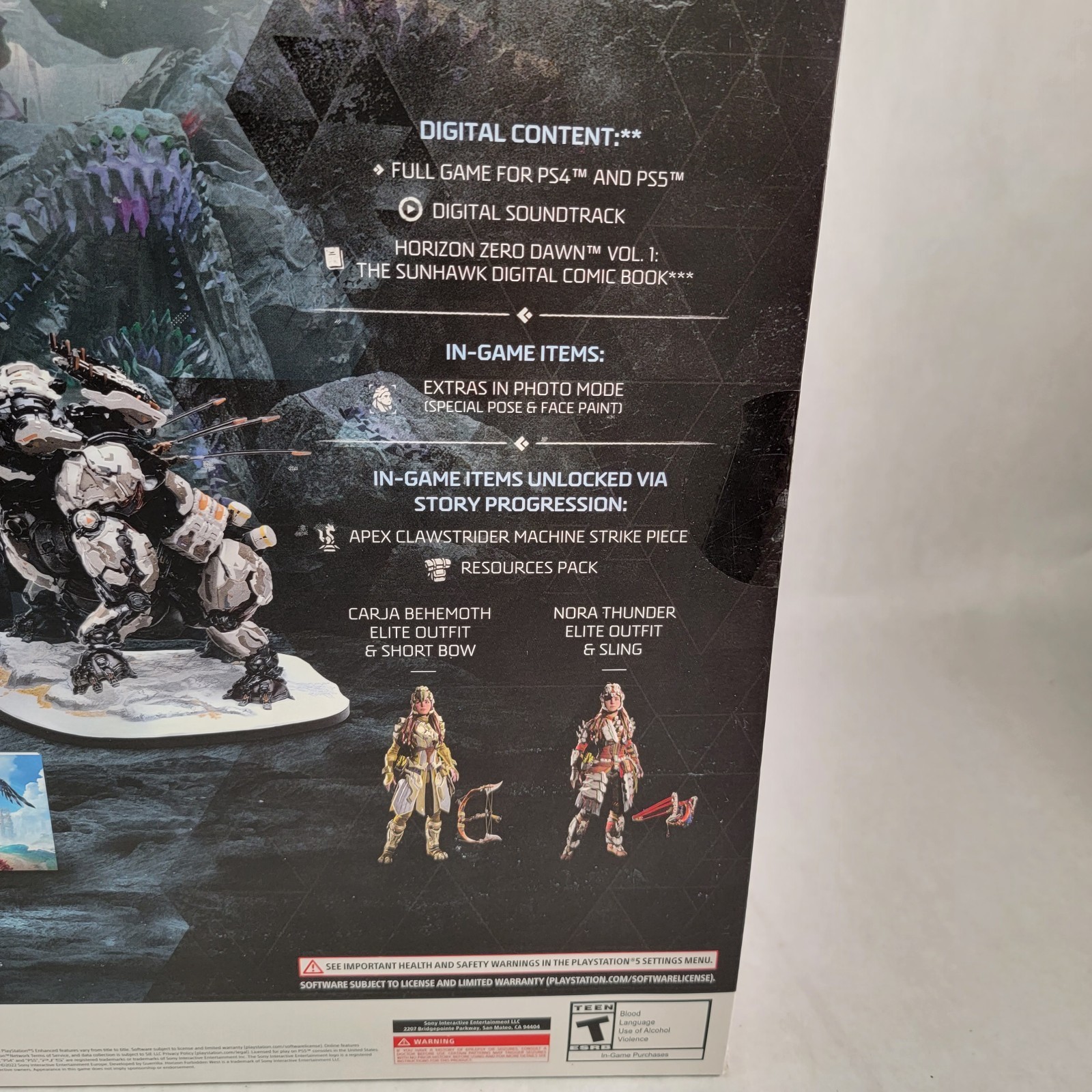 Horizon Forbidden West Collectors Edition Sony PlayStation 5 2022 Packaging Only