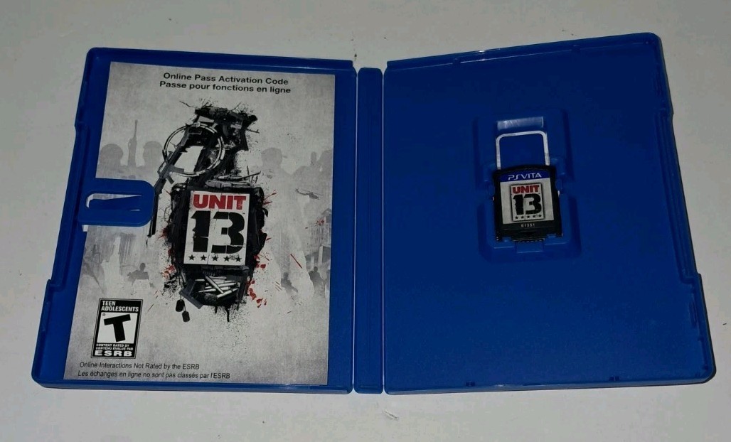 Unit 13 – PS Vita – Complete U.S. Version – Mint Condition – Tested Working