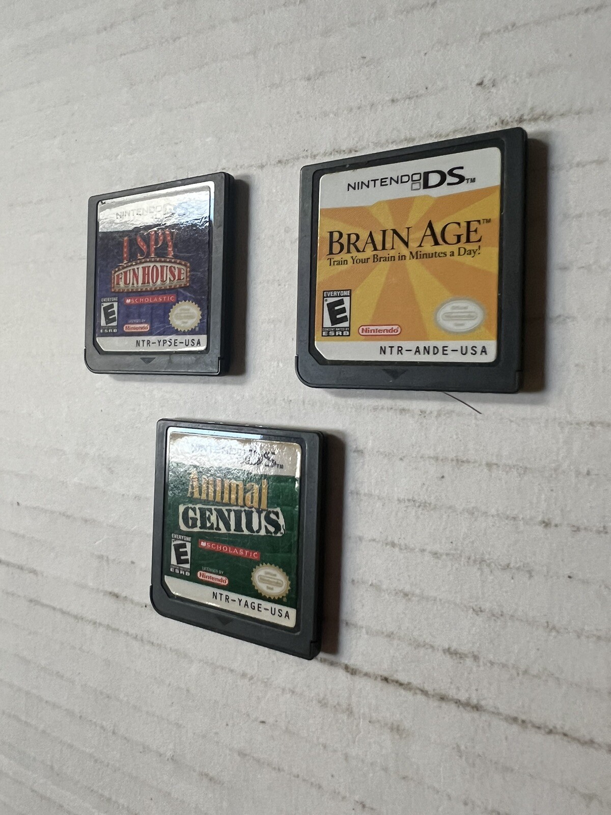 Nintendo DS Brain Age I spy Animal Genius lot of 3 Working