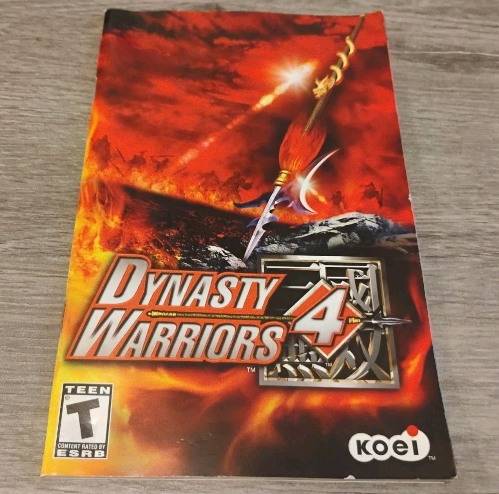 Dynasty Warriors 4 (Sony PlayStation 2, 2003) Manual Only