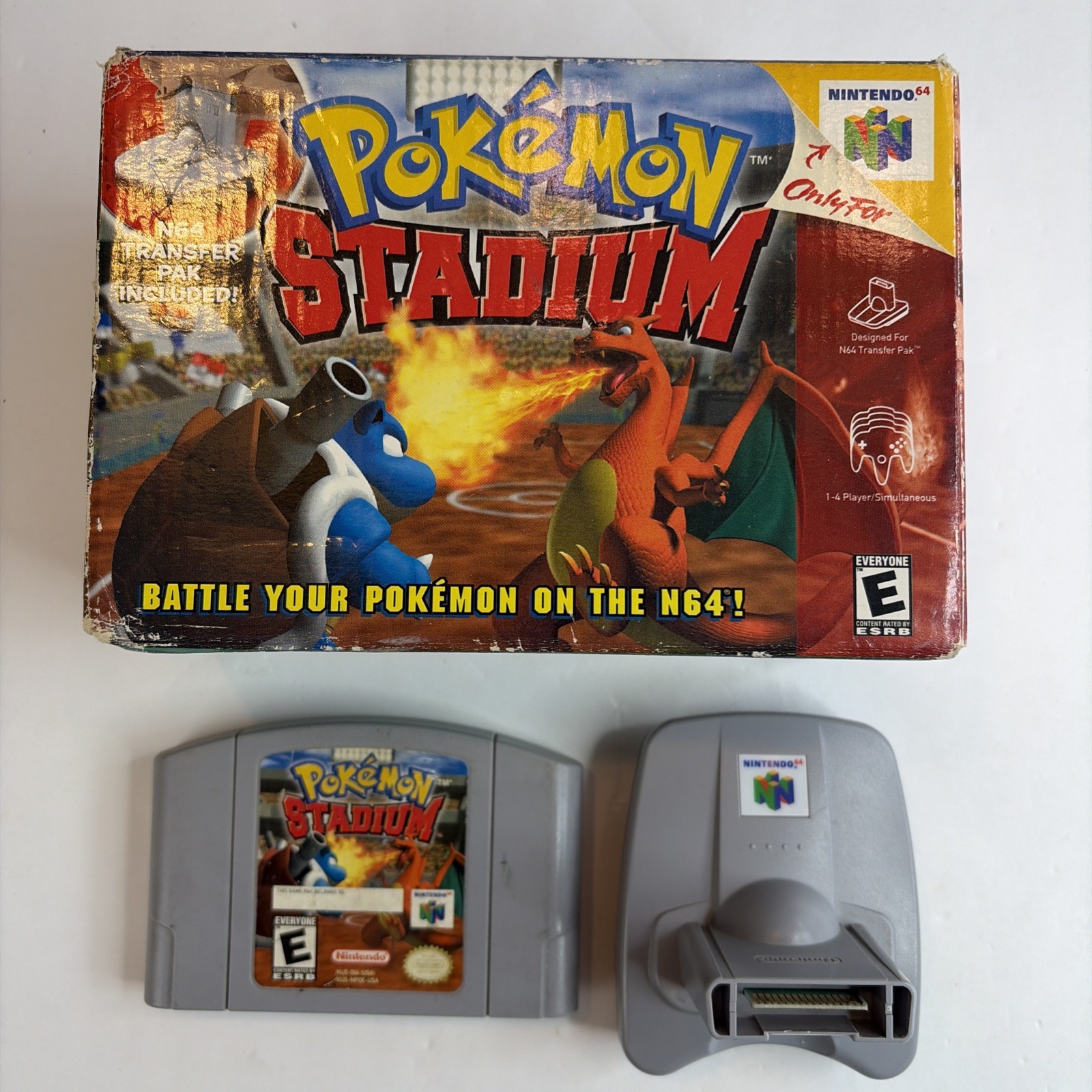 Pokemon Stadium – Nintendo 64 Big Box w/ Transfer Pak (Tested)