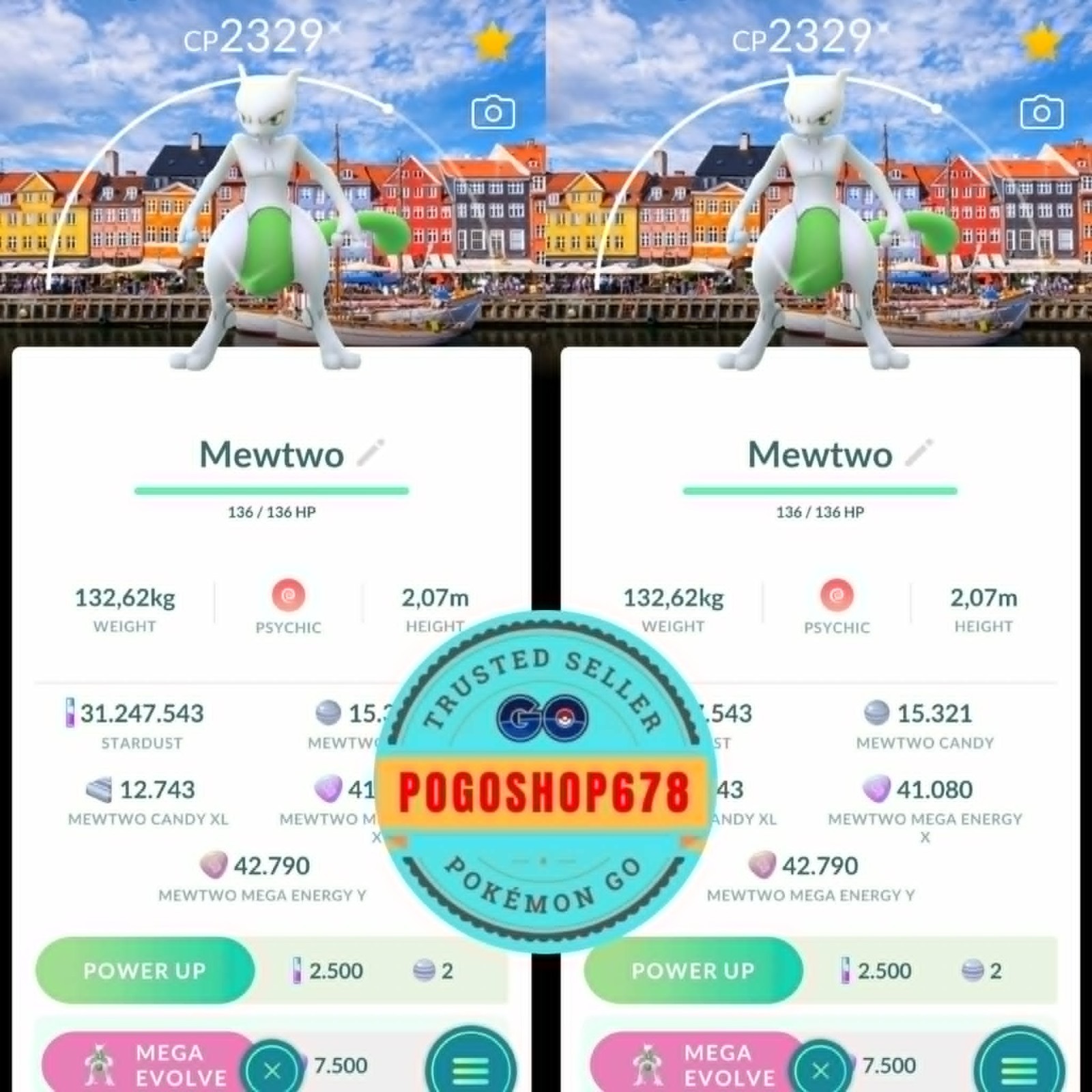 Pokémon Go – Shiny Mewtwo Copenhagen Background ✨ Go Fest 2026 ✨ Trade 20k Dusts