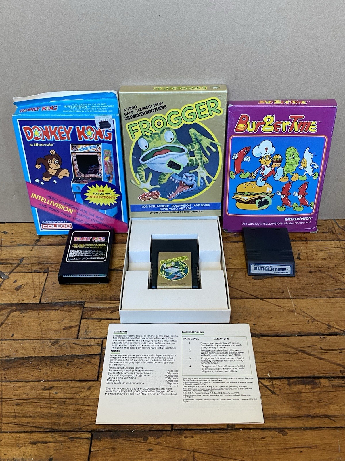Intellivision Game Lot of 13 Boxed Sub Hunt Donkey Kong D&D Frogger 2 Sealed