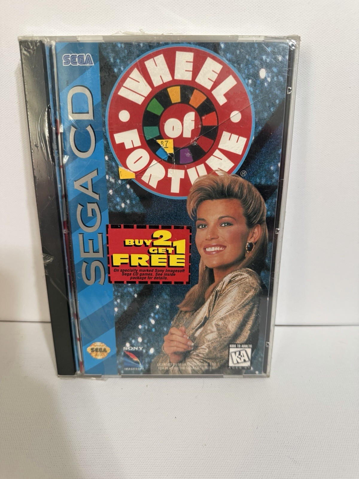 Wheel of Fortune (Sega CD, 1994) Factory Sealed (broken Seal) CIB