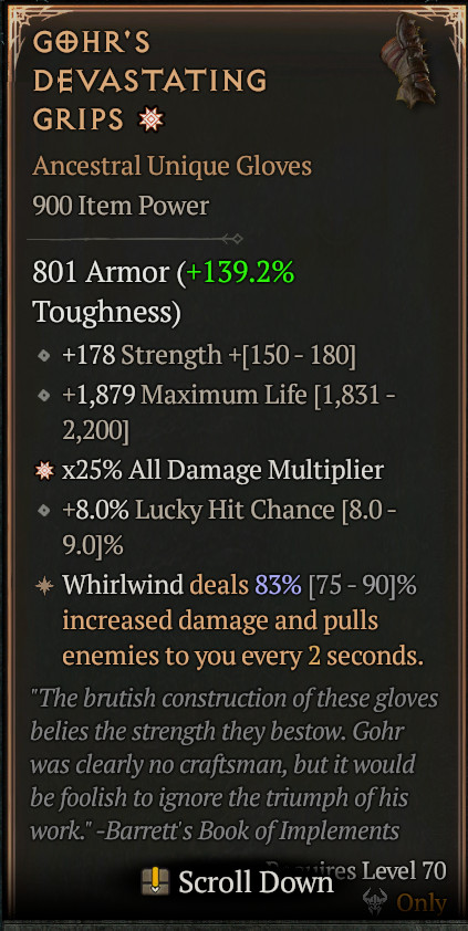 😈 DIABLO 4 SEASON 13 😈 Gohr’s Devastating Grips 🔥 Ancestral Unique Gloves 🔥