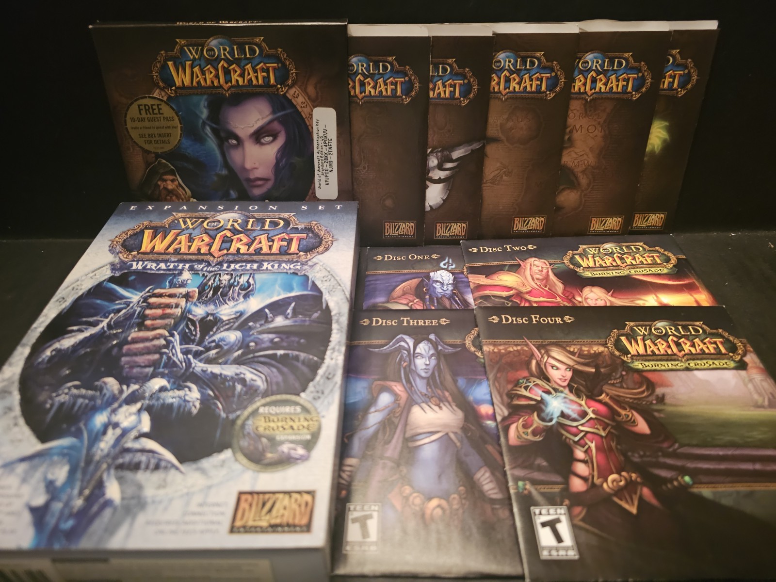 World of Warcraft PC Lot of 3 Blizzard PC Games Wrath Lich King Burning Crusade