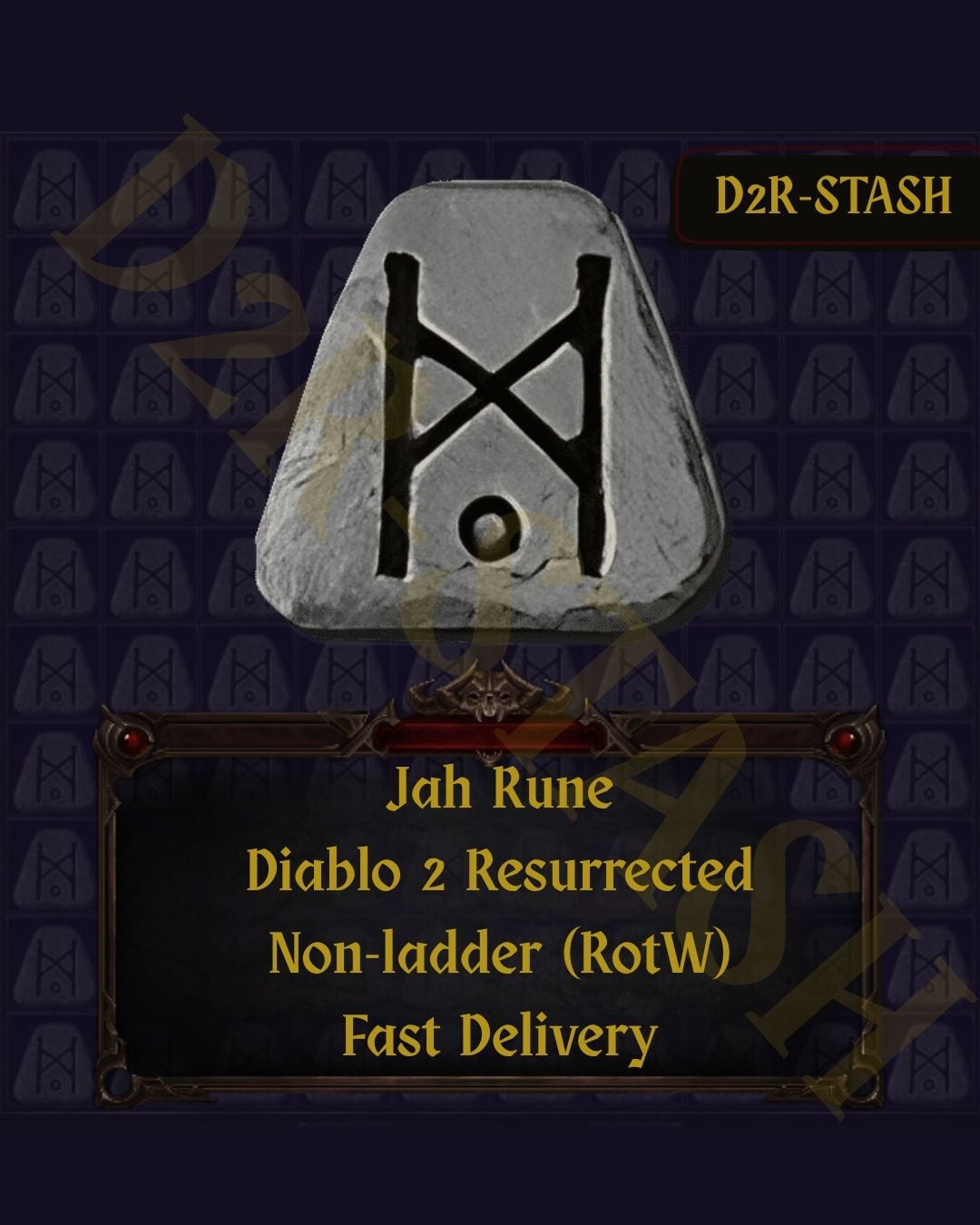 Jah Rune – Diablo 2 Resurrected Expansion RoTW D2r Non Ladder Softcore PC only