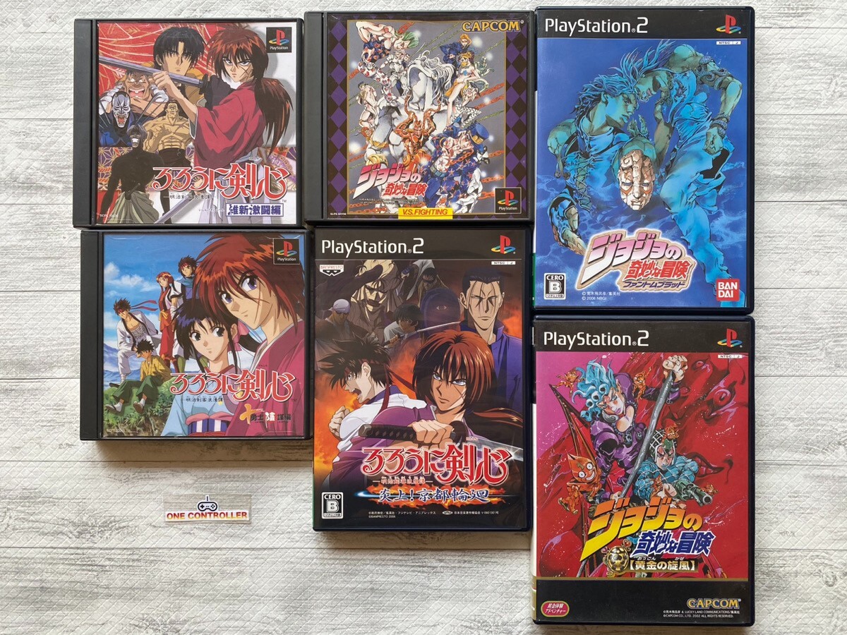 SONY PS 1 & 2 Rurouni Kenshin & JoJo’s Bizarre Adventure set from Japan