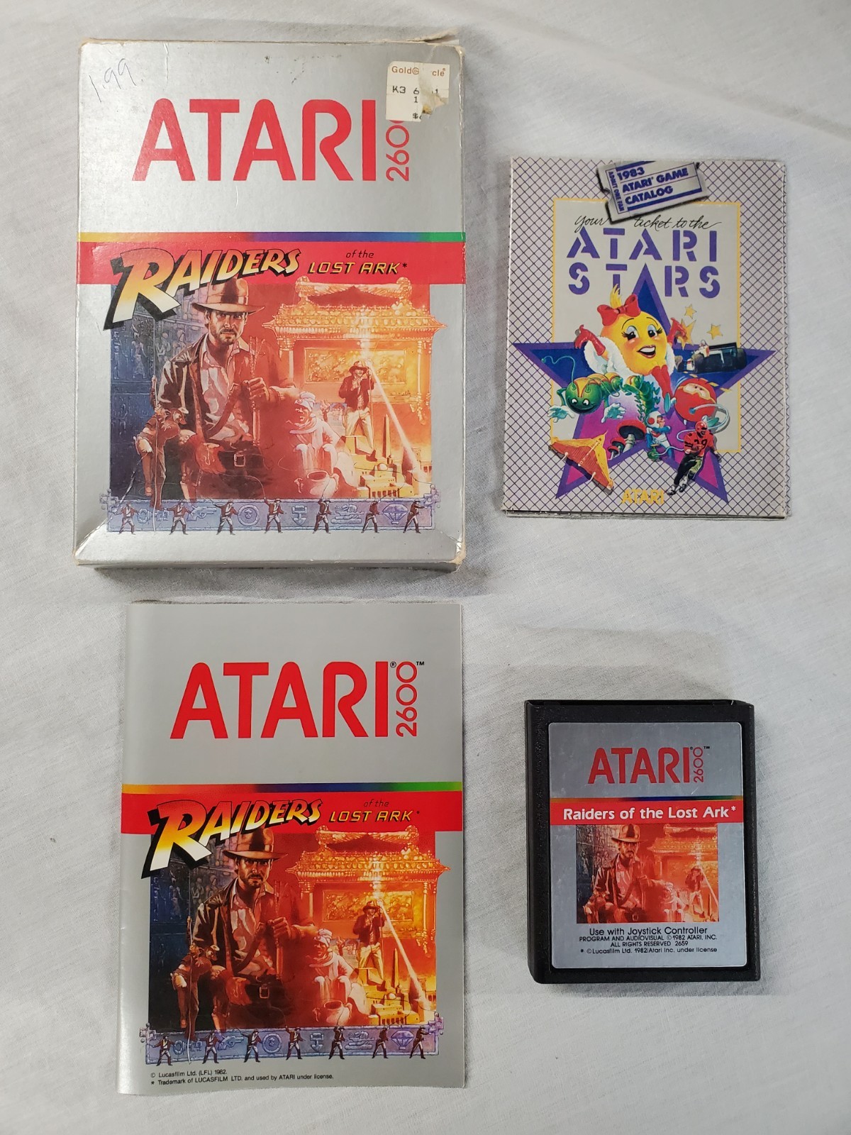 Raiders of the Lost Ark (Atari 2600, 1982) Complete In Box CIB (B043)