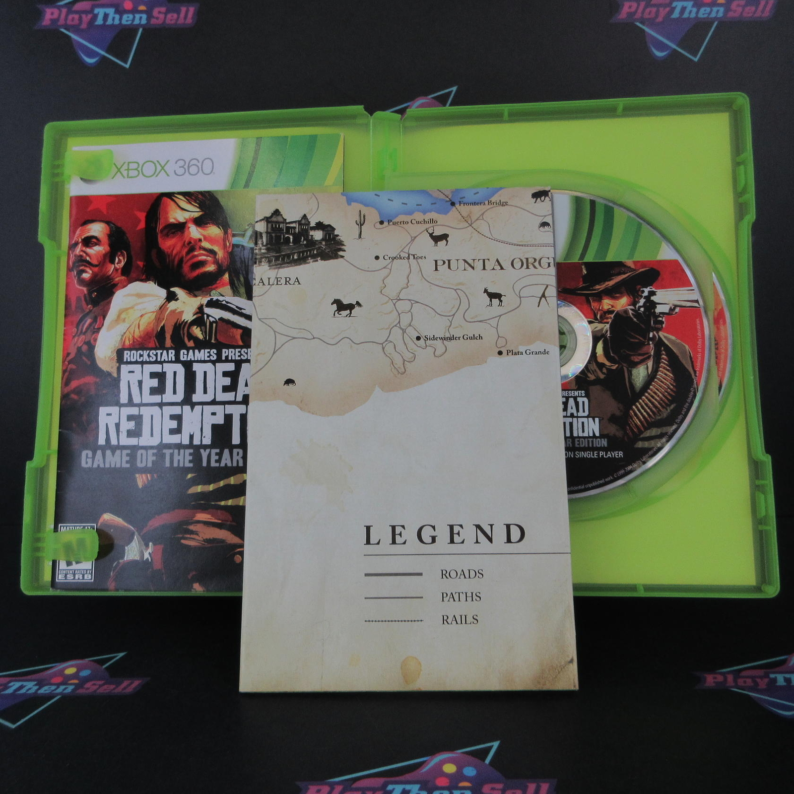 Refurbished Red Dead Redemption GOTY Edition Xbox 360 + Map Complete – Excell..