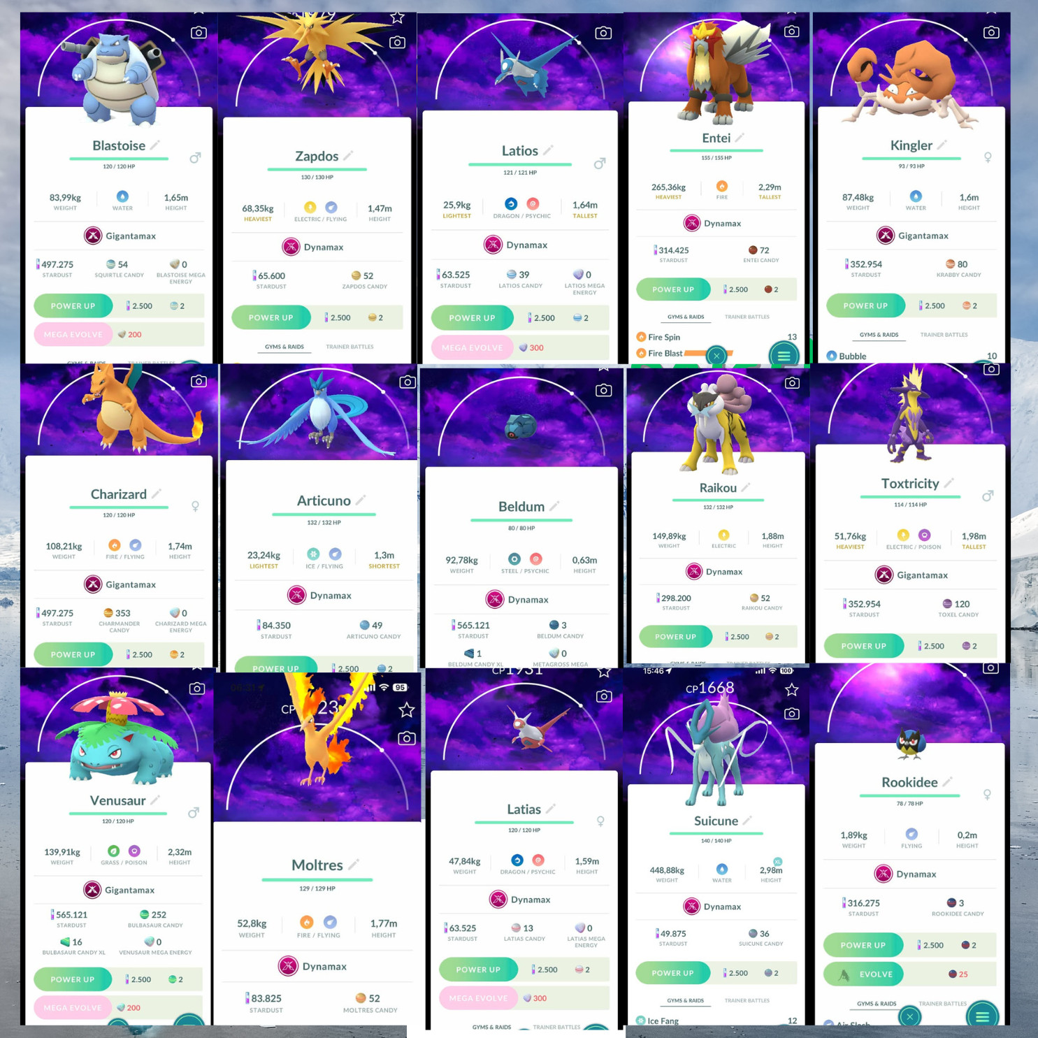 Pokémon✿go-gigantamax✿Dynamax Dark Skies Background Max Final-TRADE 20k✿✿