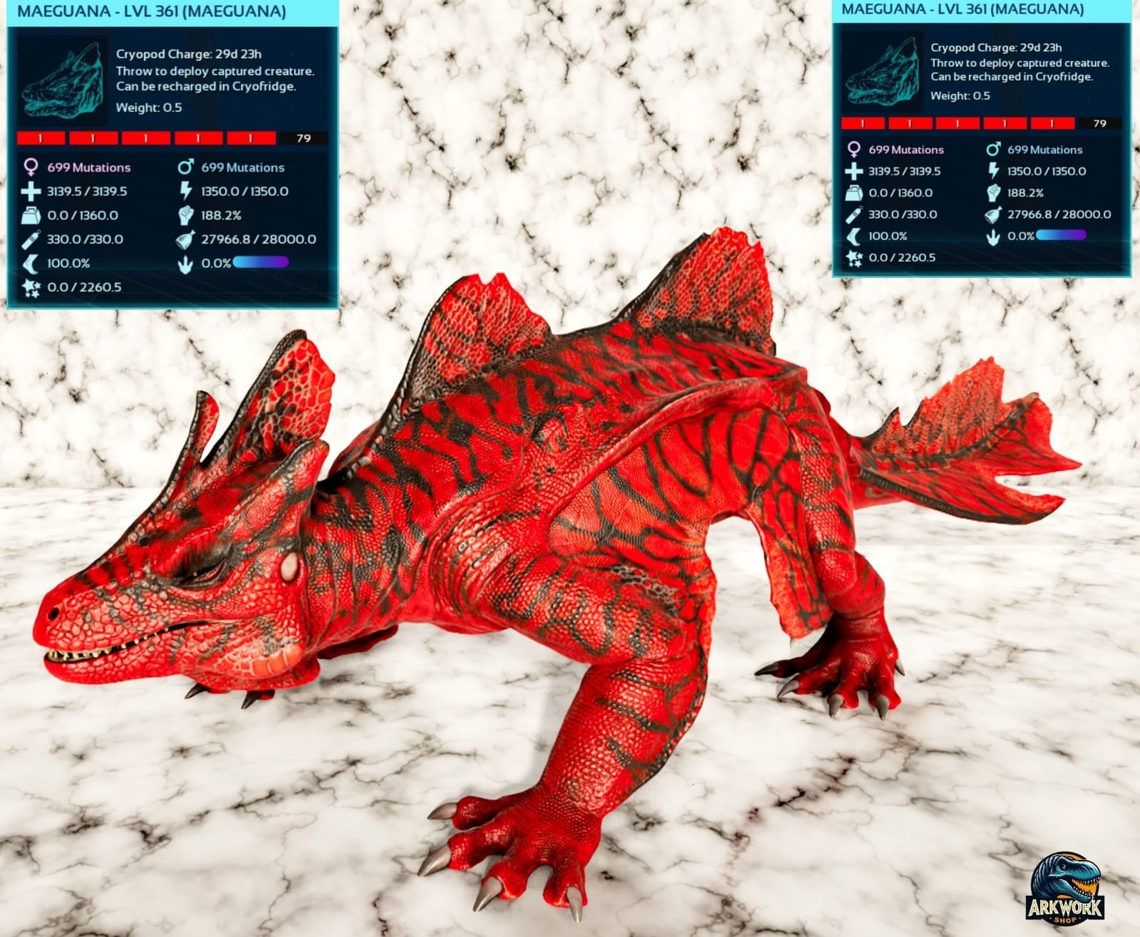 🦖ARK Survival Ascended Deadpool Top Stats PVE PS5/XBOX/PC