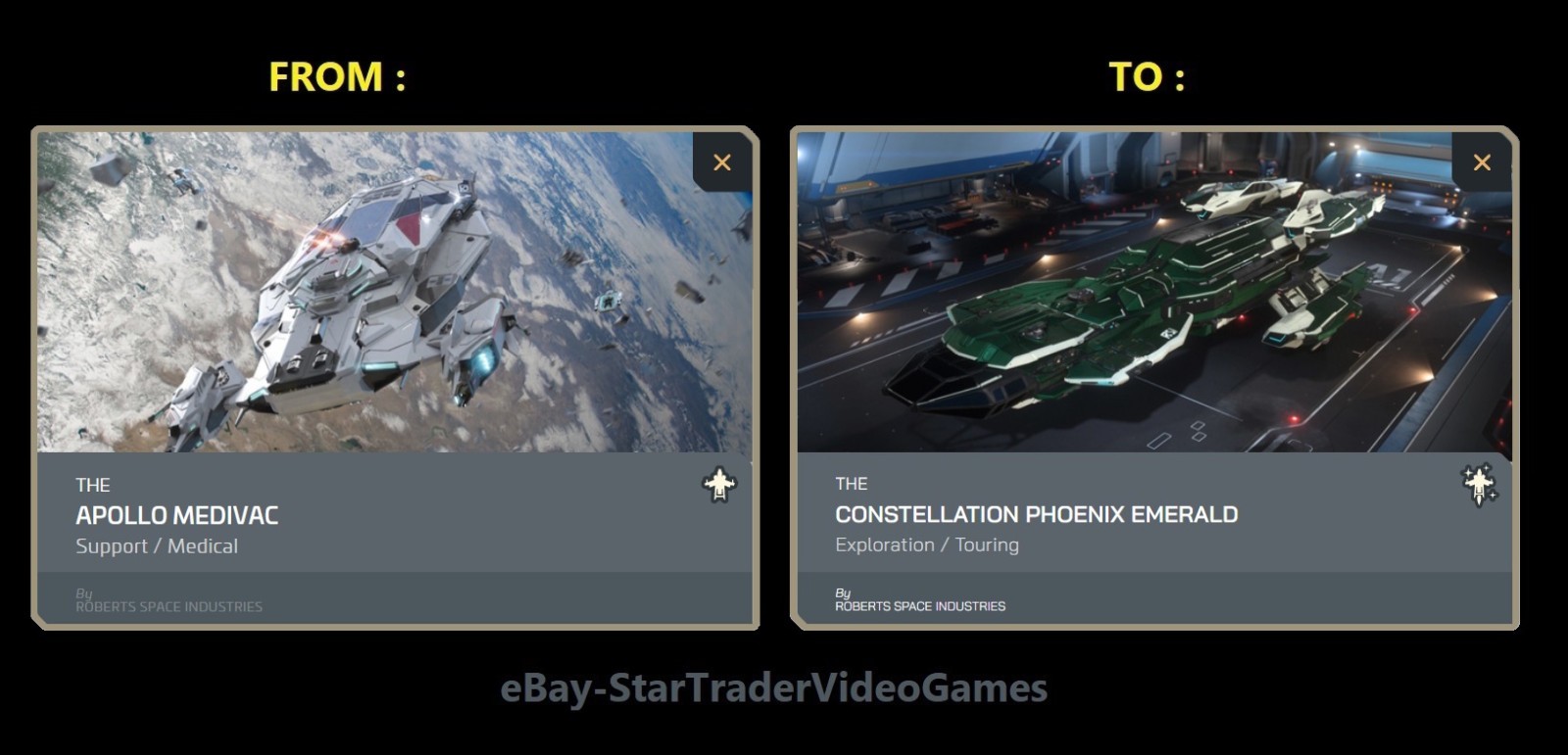 STAR CITIZEN – SHIP UPGRADE TO CONSTELLATION PHOENIX EMERALD – CCU SELECTION