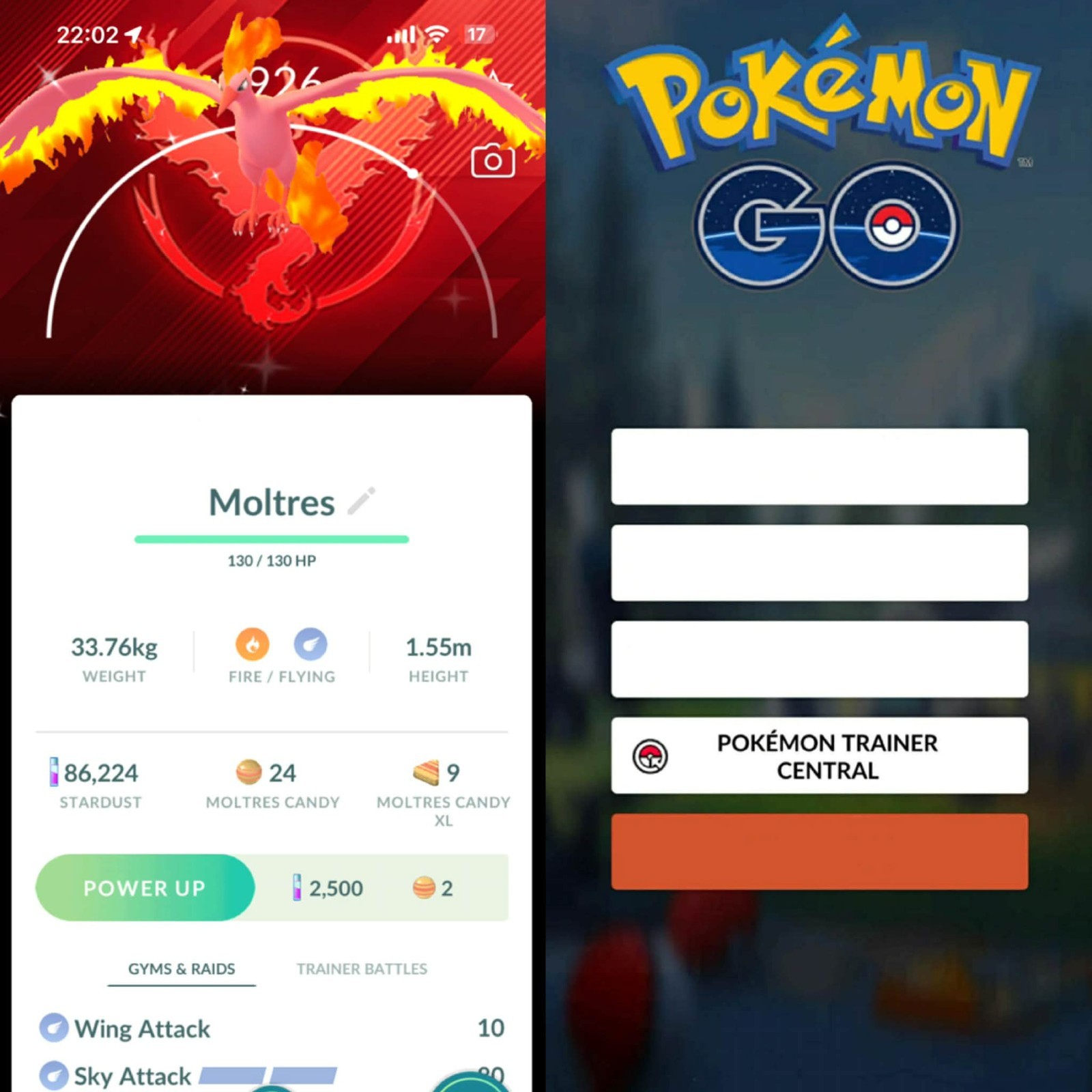 Pokémon PTCs Go | Shiny Moltres-Articuno-Zapdos ✨ Background Go Tours Kalos 2026