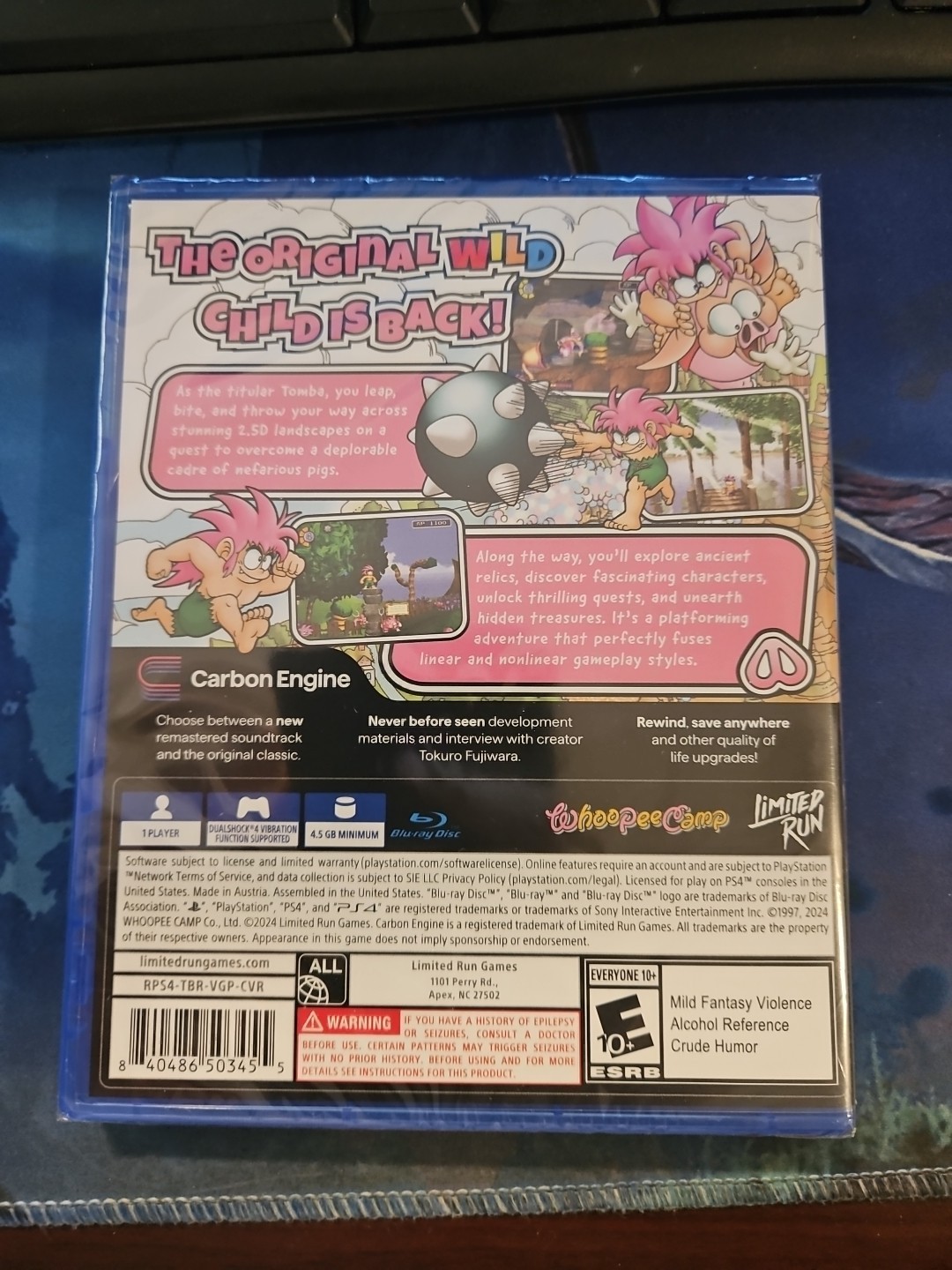 Tomba! Special Edition Sony PlayStation 4 PS4 Limited Run Games LRG BRAND NEW