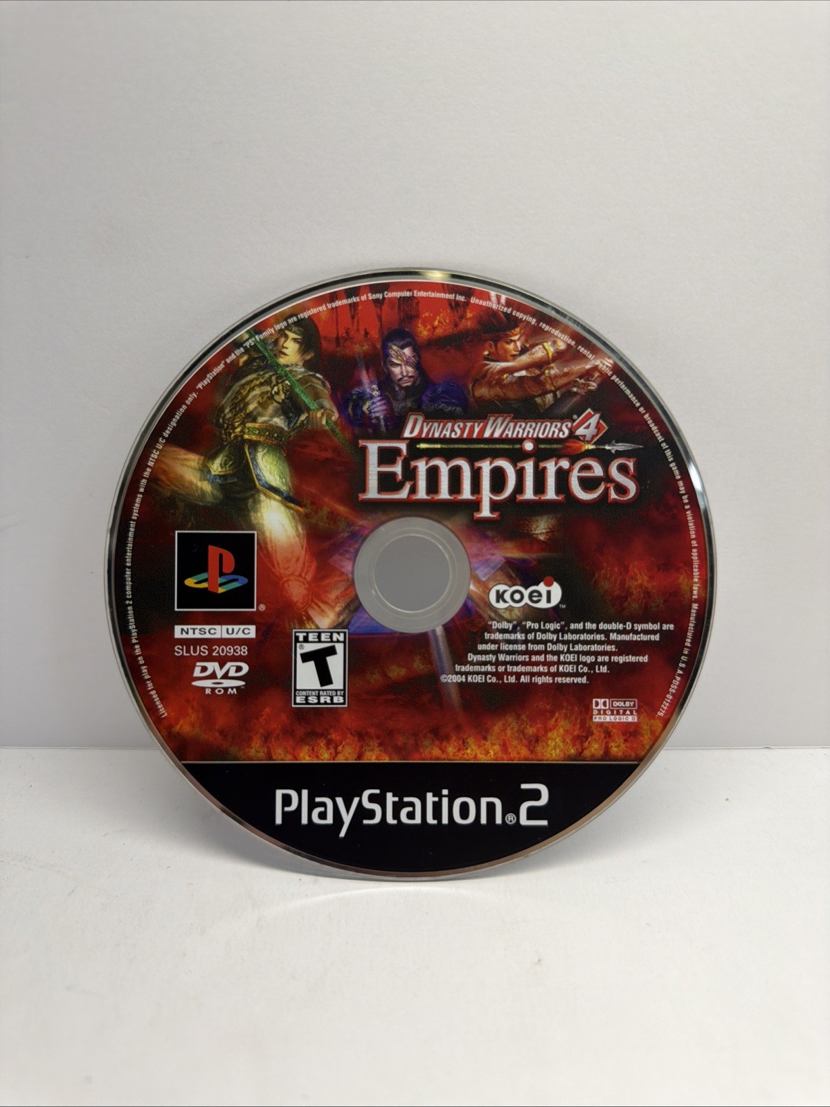 Dynasty Warriors 4: Empires (Sony PlayStation 2, 2004) PS2 Disc Only Tested
