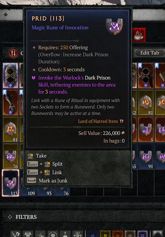 PRID Rune – Softcore Seasonal or Eternal- 🔥DIABLO 4