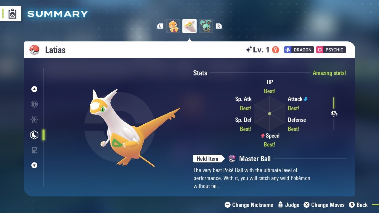 Choose Low Level Legendary Pokemon Shiny or Non-Shiny Legendaries Legends Z-A ZA